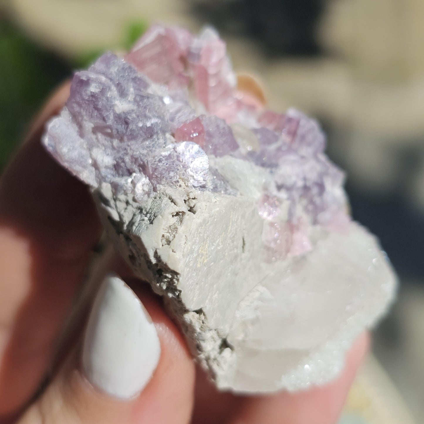 Pink Tourmaline and Purple Lepidolite Mica w Feldspar and Albite from the California Himalaya Mine, Source Traced 90s Material