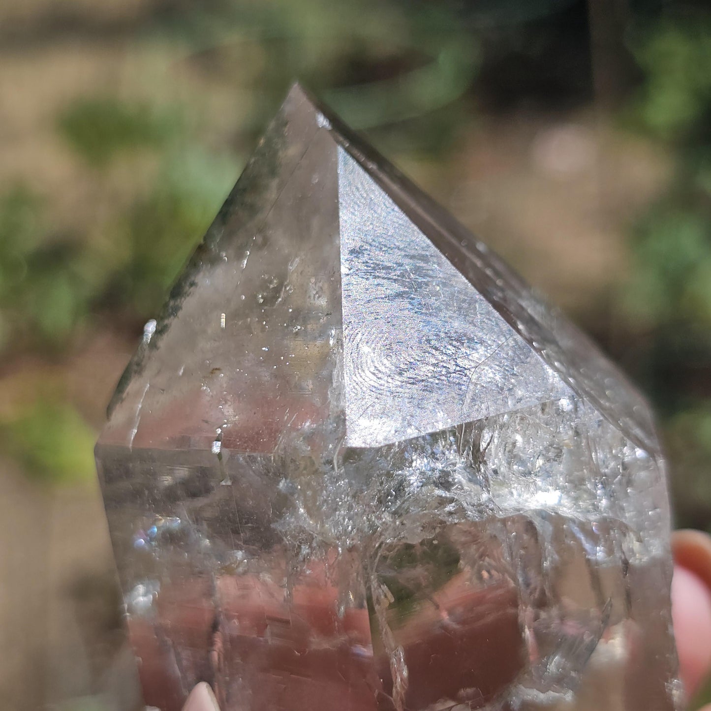 Clear Himalayan Quartz Point with Chlorite ~ New Find High Quality Large Single Point