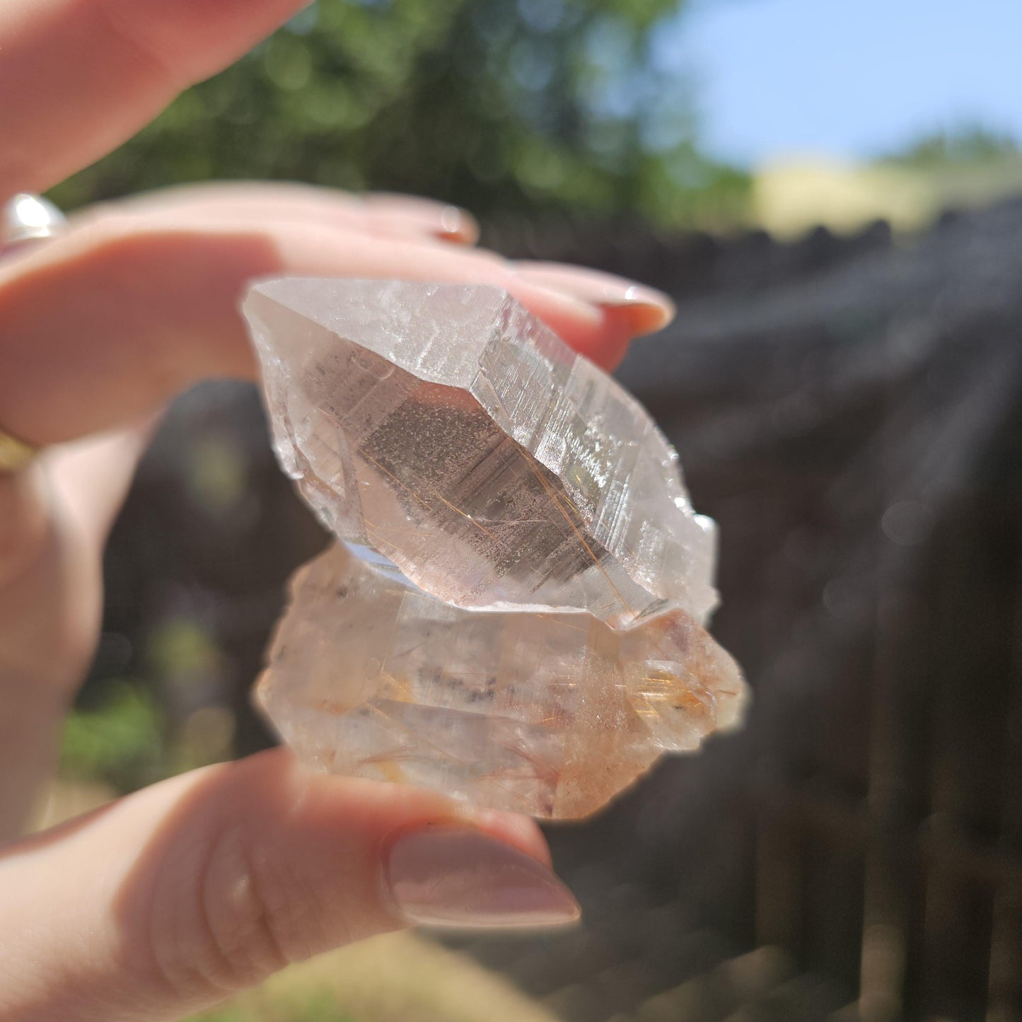 Clear Himalayan Quartz Point with Rutile ~ New Find High Quality