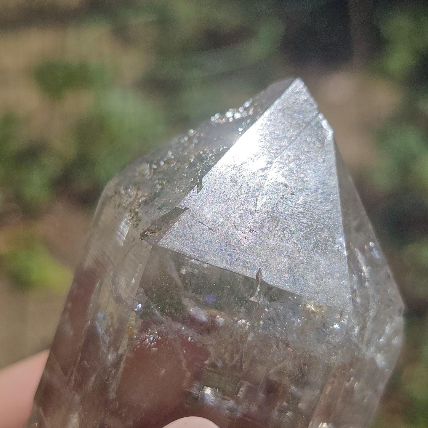 Clear Himalayan Quartz Point with Chlorite ~ New Find High Quality Large Single Point