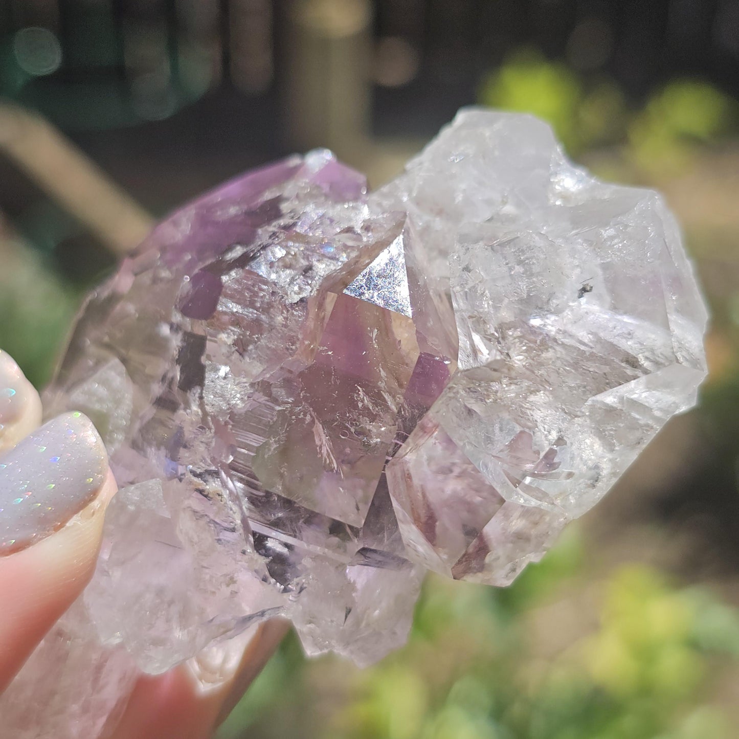 USA Amethyst Crystal: Elestial Quartz, Terminated and Etched