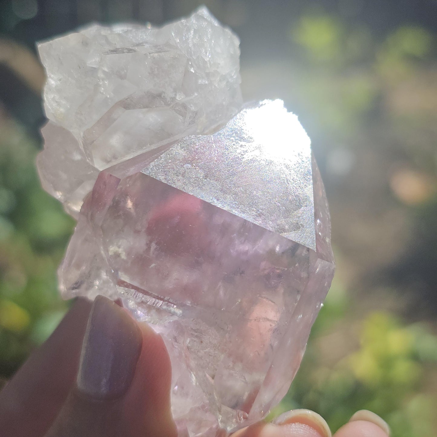 USA Amethyst Crystal: Elestial Quartz, Terminated and Etched