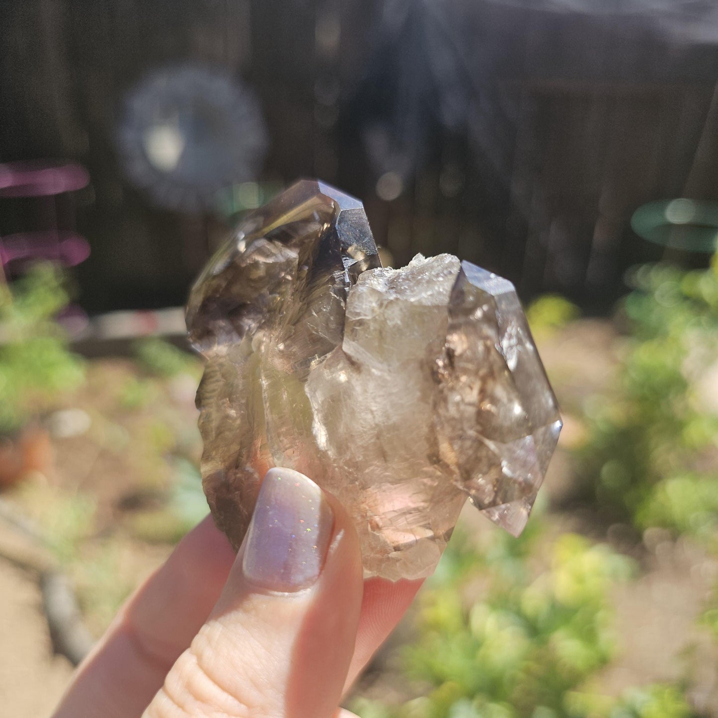 California Smokey Quartz Scepter Specimen: Double Terminated Crystal