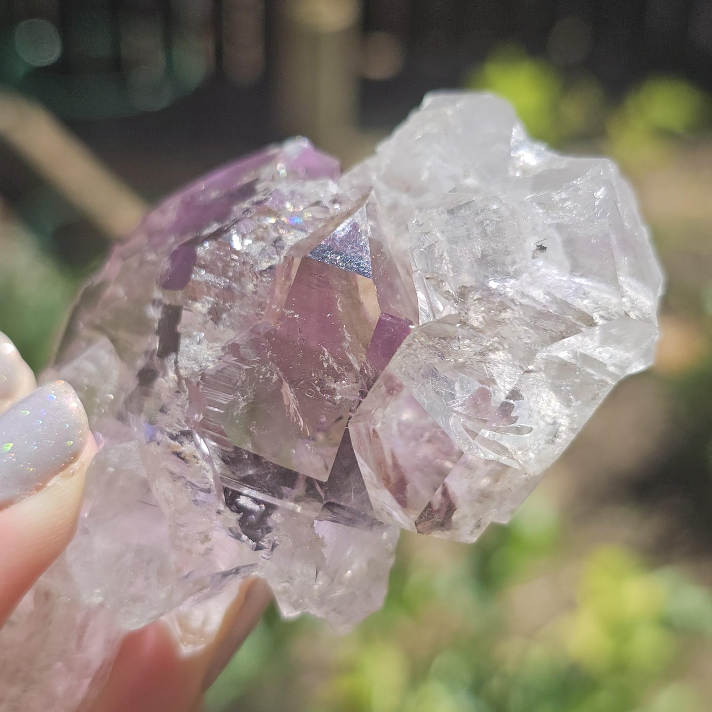 USA Amethyst Crystal: Elestial Quartz, Terminated and Etched