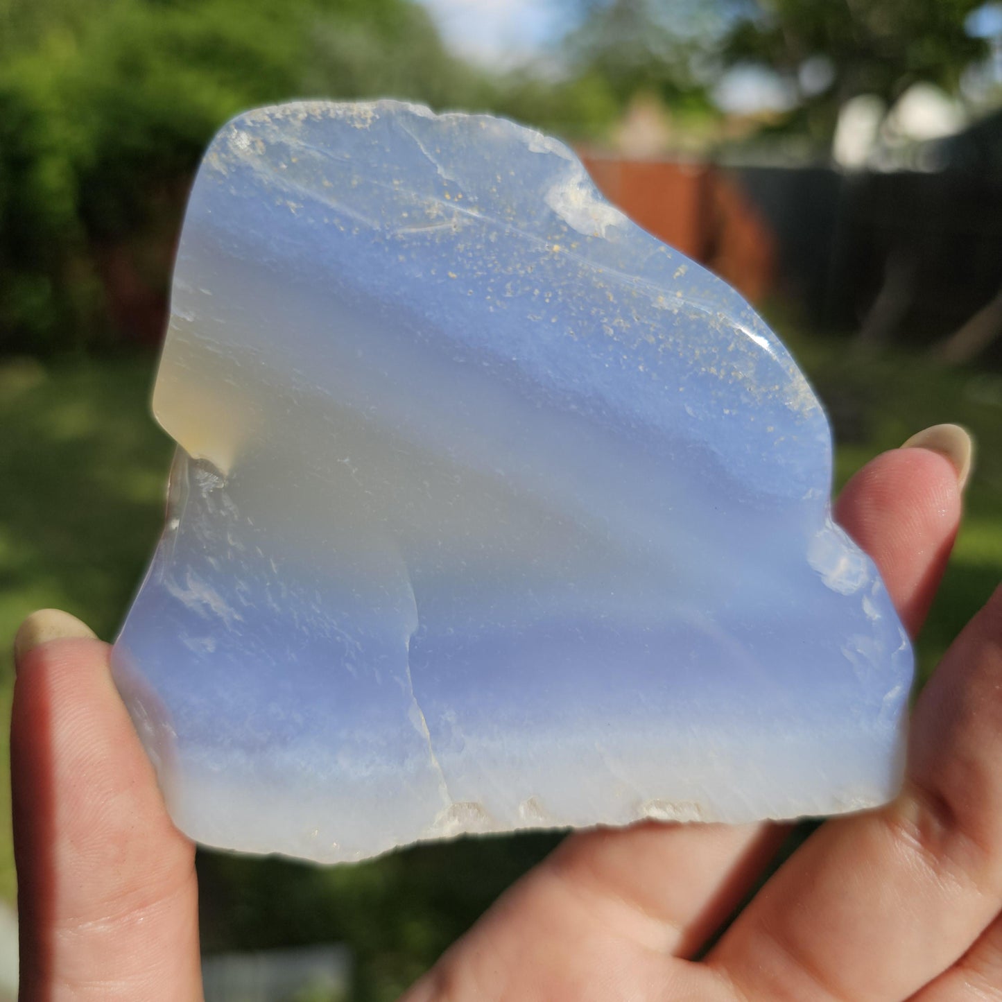 New Find Light Blue Chalcedony Agate with White Banding, Stunning Chalcedony like Blue Lace Agate or Ellensberg Blue, from Zimbabwe