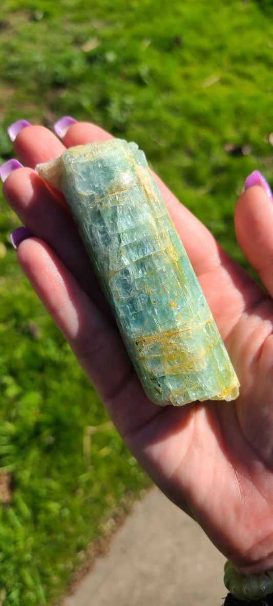 Huge 175g Aquamarine Crystal Full of Rainbows | XL Raw Aqua Blue Beryl Specimen from Pakistan | Epic March Baby Gift, Collection Stone