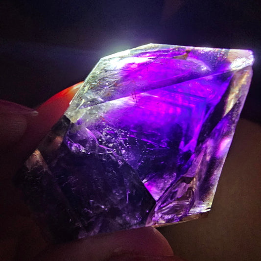 Jelly Purple Blue Shangaan Saturated Amethyst Crystal, Raw Rare High End Quartz Scepter | Terminated Elestial Phantom Crystal from Zimbabwe