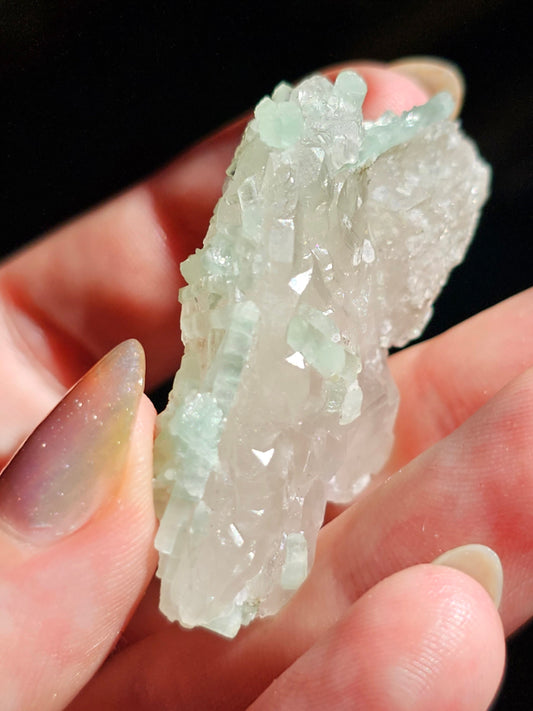 Frosted Elestial Quartz, Seafoam Baby Blue Tourmaline, Lepidolite Crystals | Tabular Elestial Crystal Combo, Laghman Mine, Rare, Collector