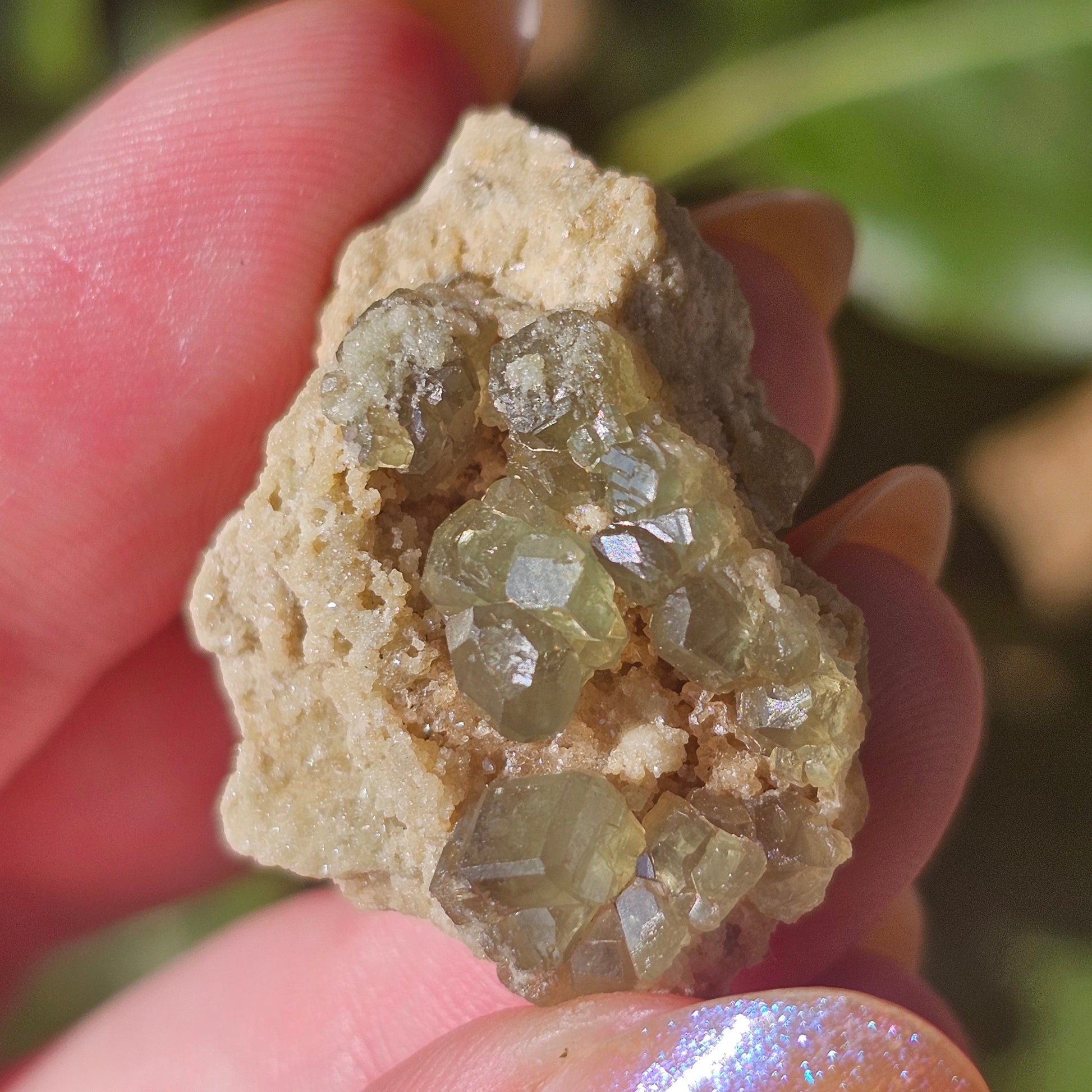Demantoid Garnets on Matrix (Madagascar Andradite) <100