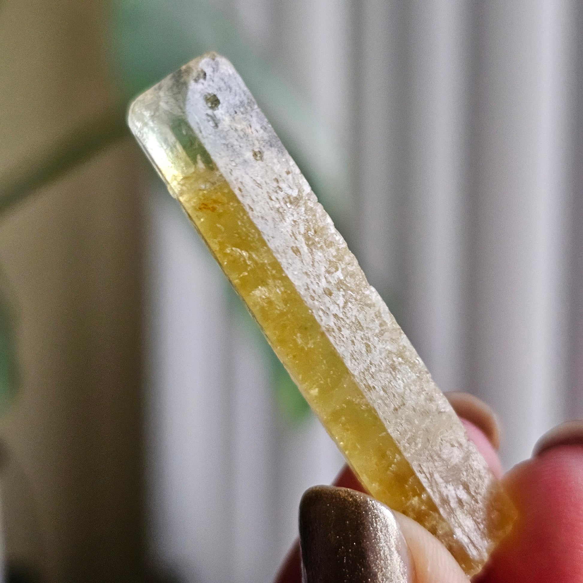Bright Yellow Beryl, 8g Terminated Pencil Shaped, Raw Crystal, Beryl var. Heliodor, Elongated Gemstone, Banana Yellow Gem