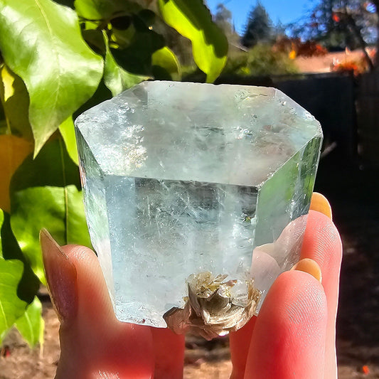 AAA Aquamarine Beryl, Aqua w Silver Mica, 89.7g / 448ct Specimen Grade, High End Gemstone, Raw Rare Natural Gem, Skardu Valley Collection
