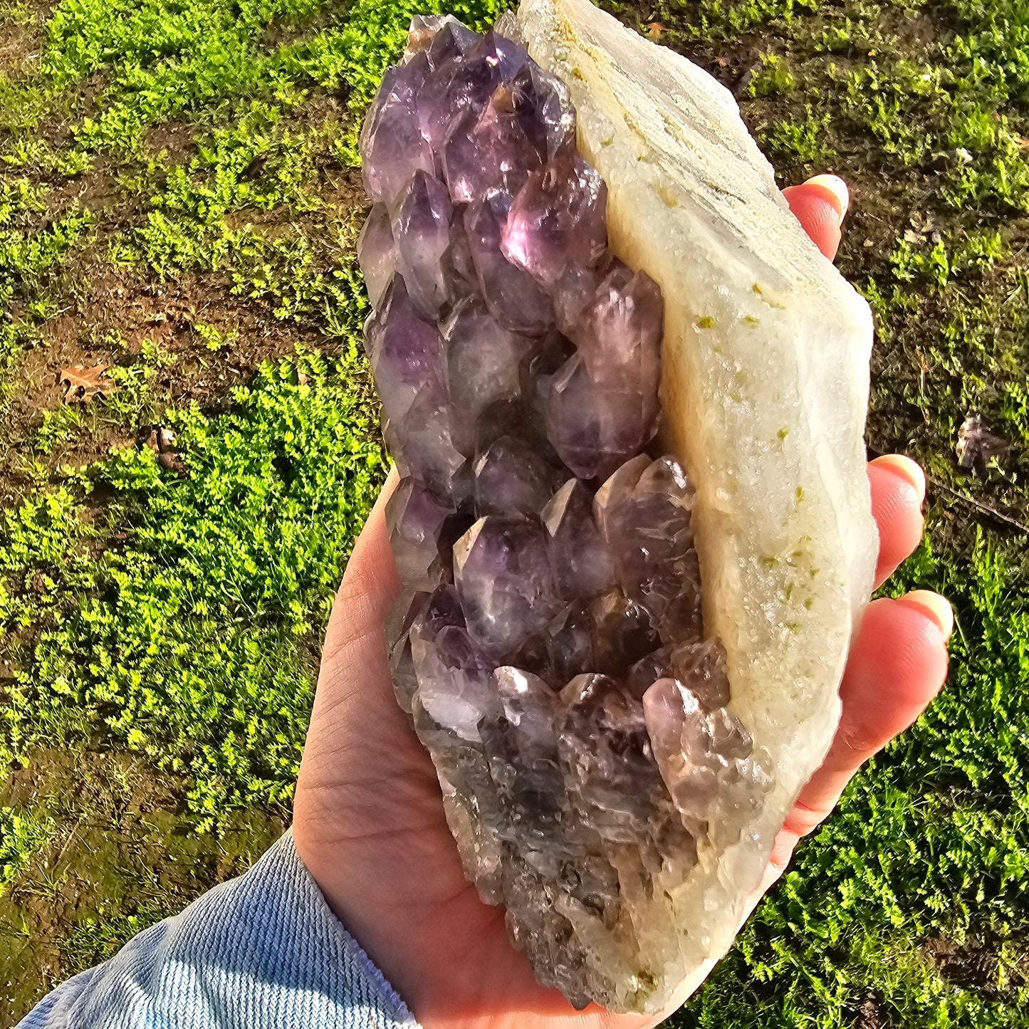 XL Montana Smoky Amethyst, Rare Elestial Quartz, USA Crystals, On Matrix, Cabinet Sized, Little Gem Mine Stunning Collector Specimen
