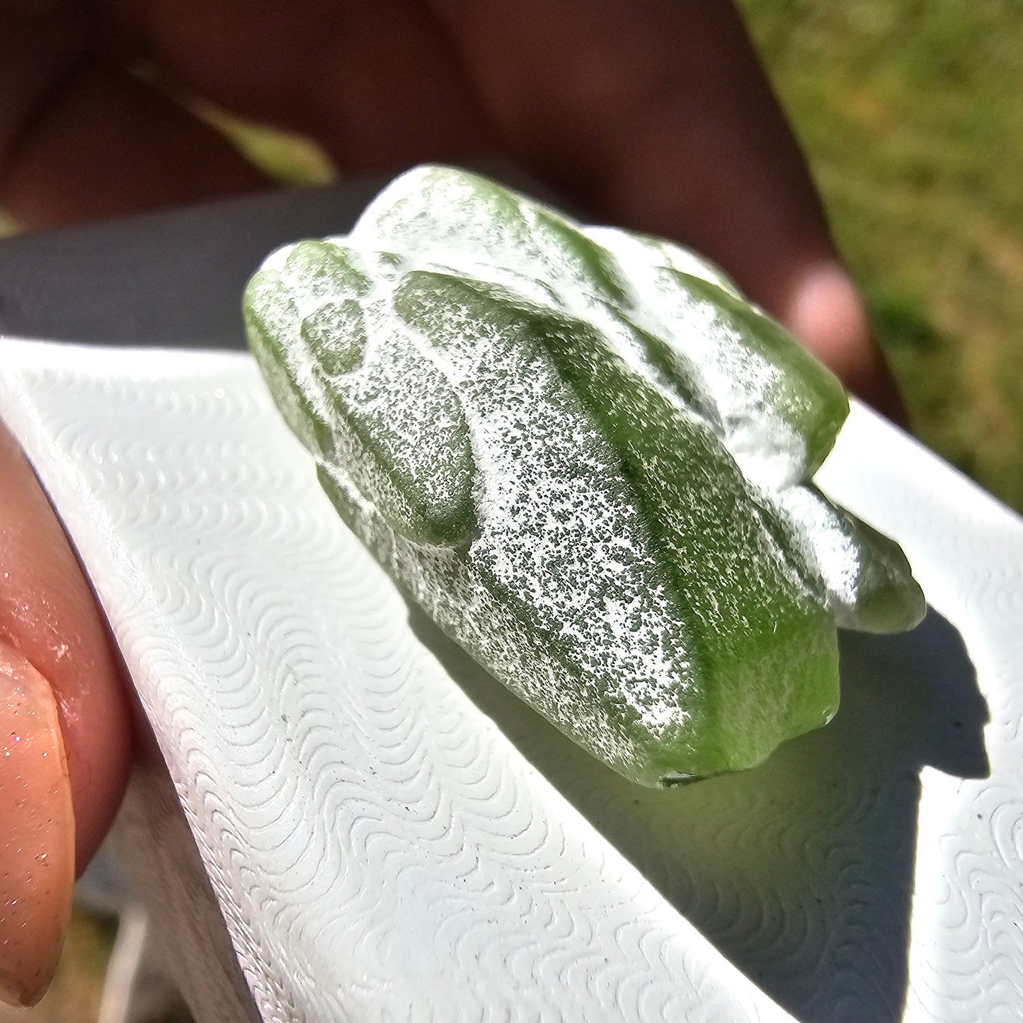 Peridot Crystal Cluster, Rare Raw Green Gemstone, August Birthstone, Gemmy Castle Shaped, Tabby, Tabular, Collector Mineral w White Coating