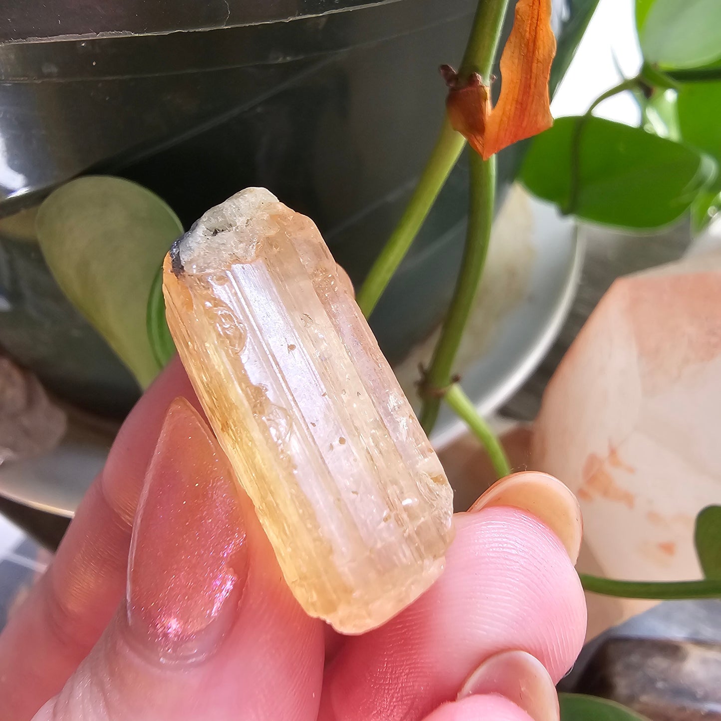 Large Imperial Topaz Gem, Ouro Preto Brazil, 50ct, Old Stock, Rare Orange, Terminated Crystal, Saturated Color, Good Luster, November Stone