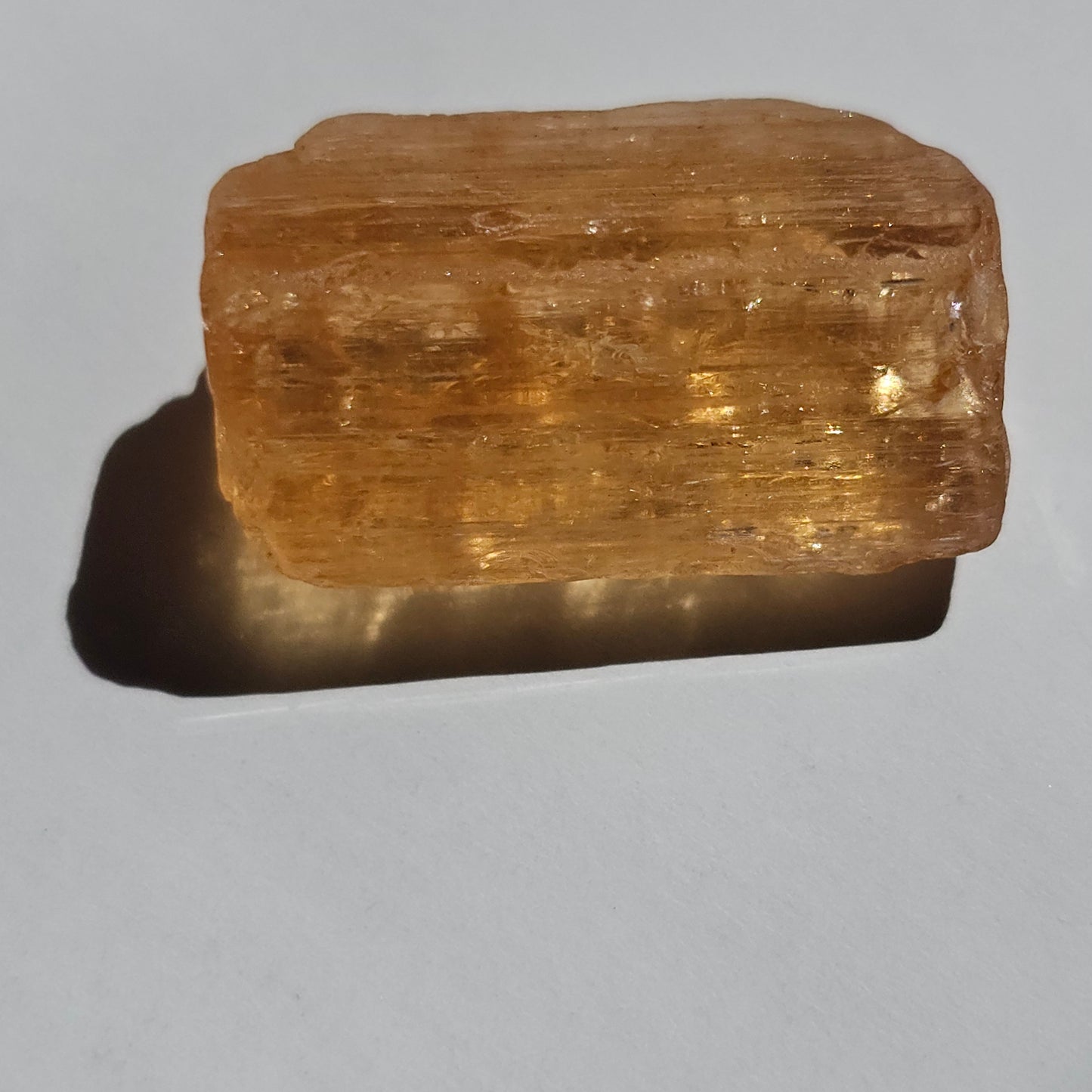 26ct Imperial Topaz Gem, Ouro Preto Brazil, Old Stock, Rare Orange, Terminated Crystal, Saturated Color, Good Luster, November Birthstone