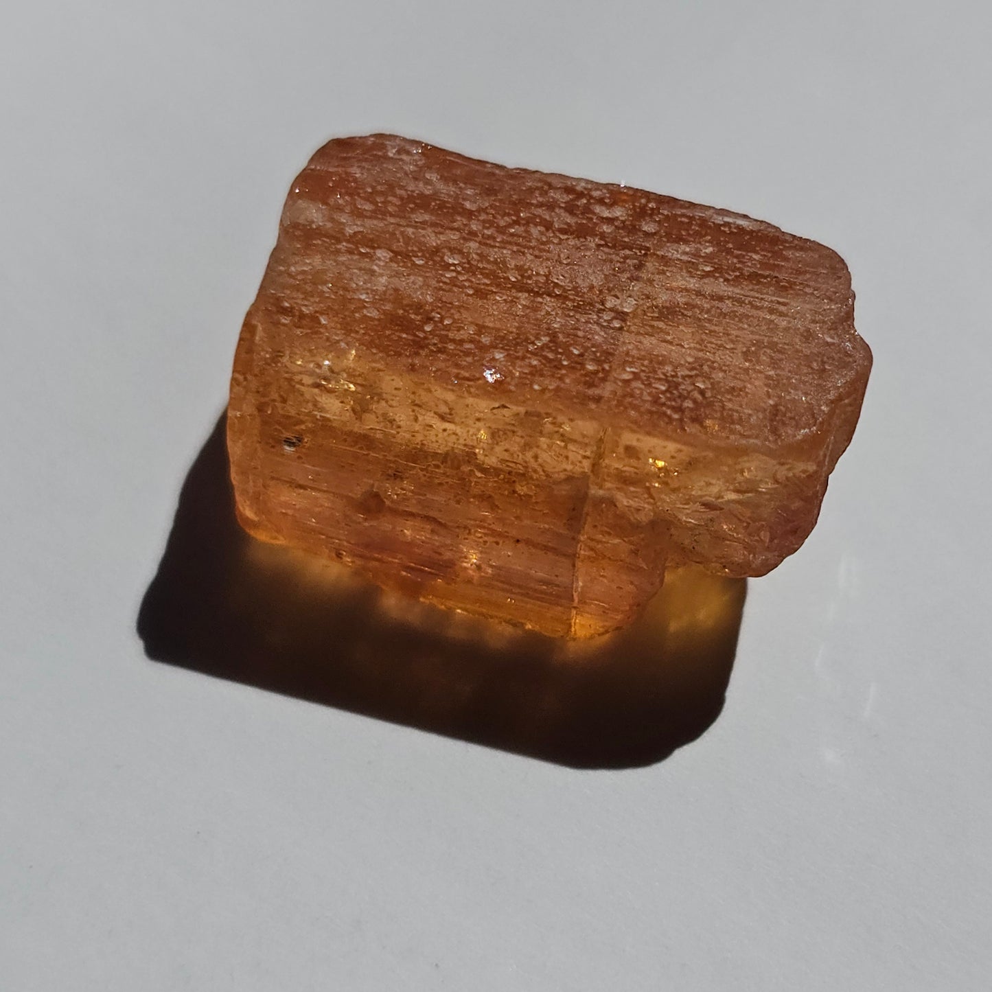 Imperial Topaz, 23ct, Ouro Preto Brazil, Old Stock, Rare Orange, Terminated Crystal, Saturated Color, Good Luster, November Birthstone