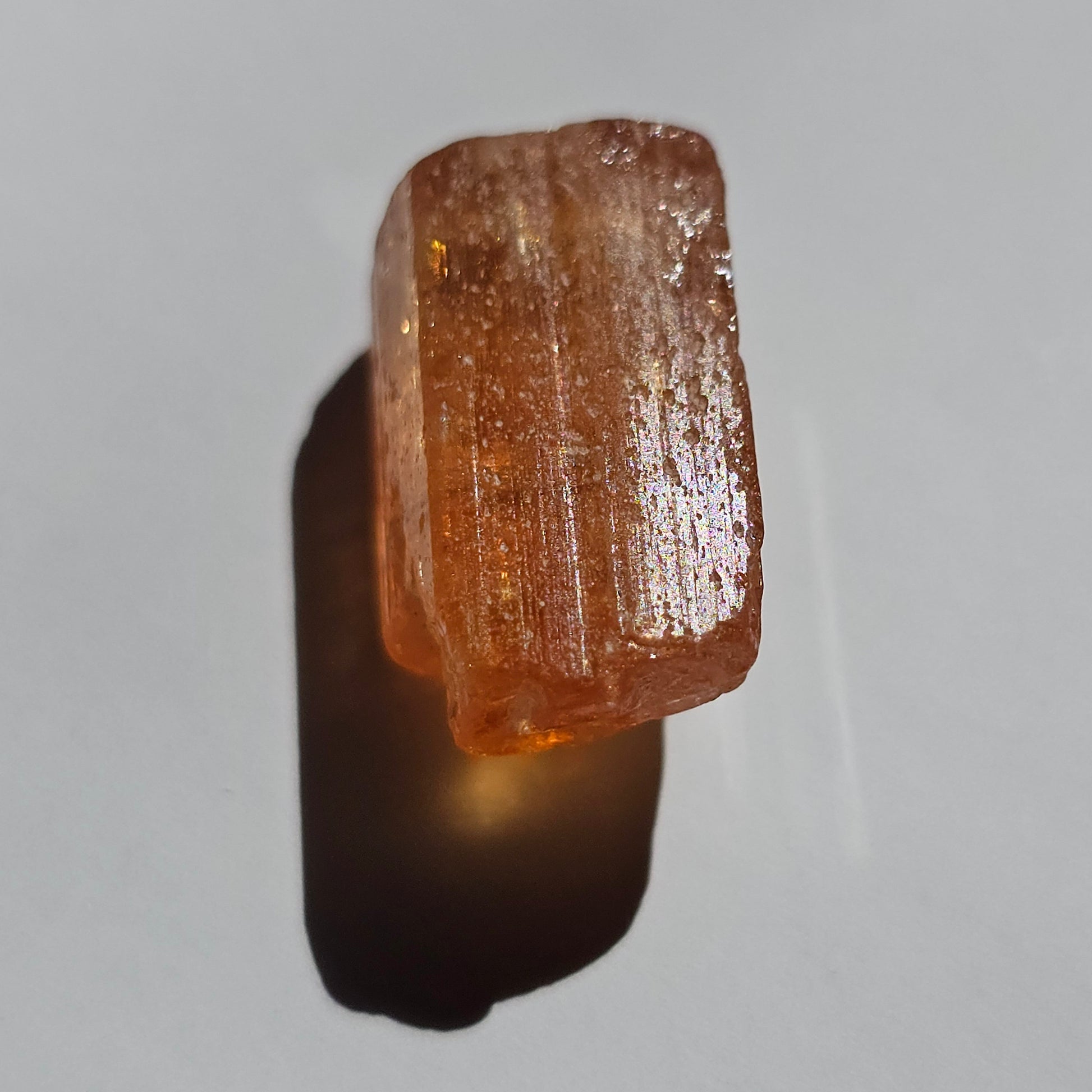 Imperial Topaz, 23ct, Ouro Preto Brazil, Old Stock, Rare Orange, Terminated Crystal, Saturated Color, Good Luster, November Birthstone