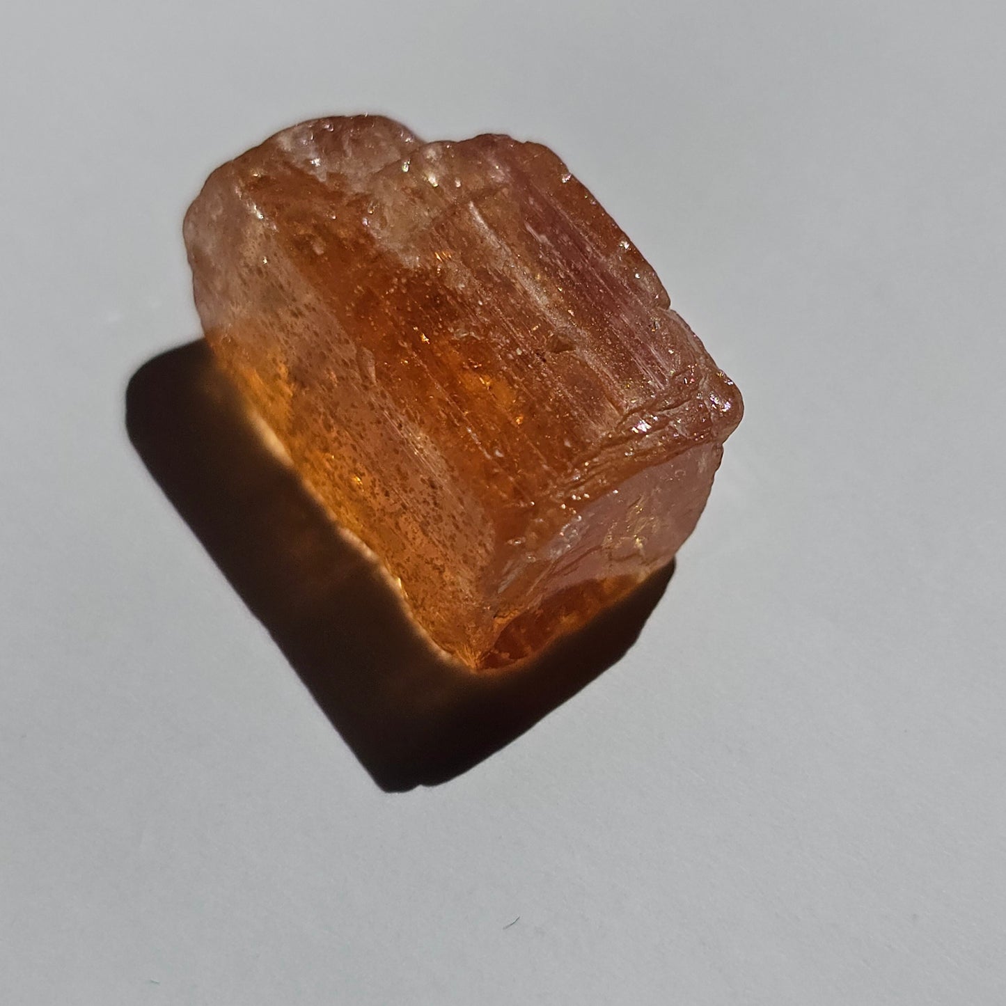 Imperial Topaz, 23ct, Ouro Preto Brazil, Old Stock, Rare Orange, Terminated Crystal, Saturated Color, Good Luster, November Birthstone