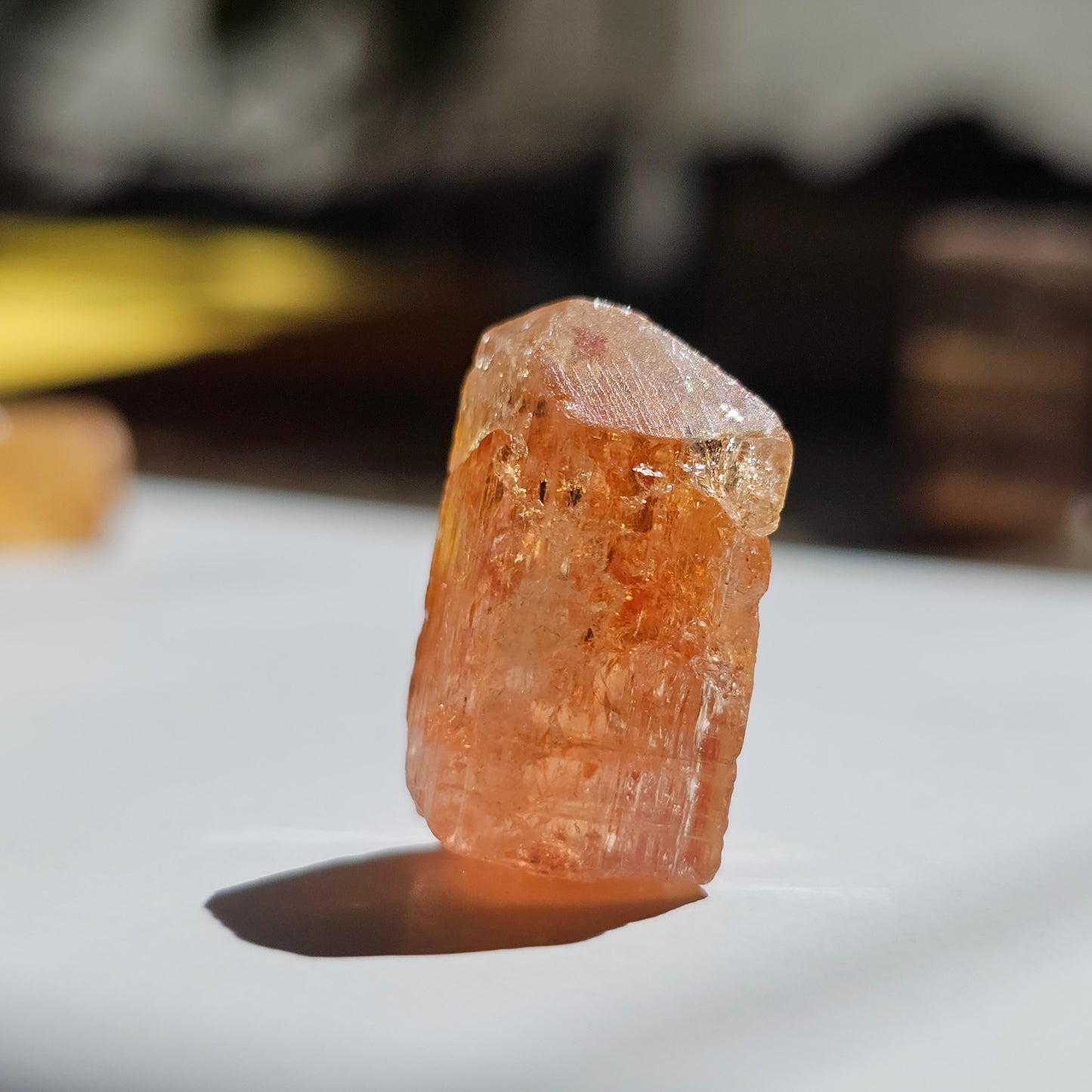 Large Imperial Topaz Gem, Ouro Preto Brazil, 24.4ct, Old Stock