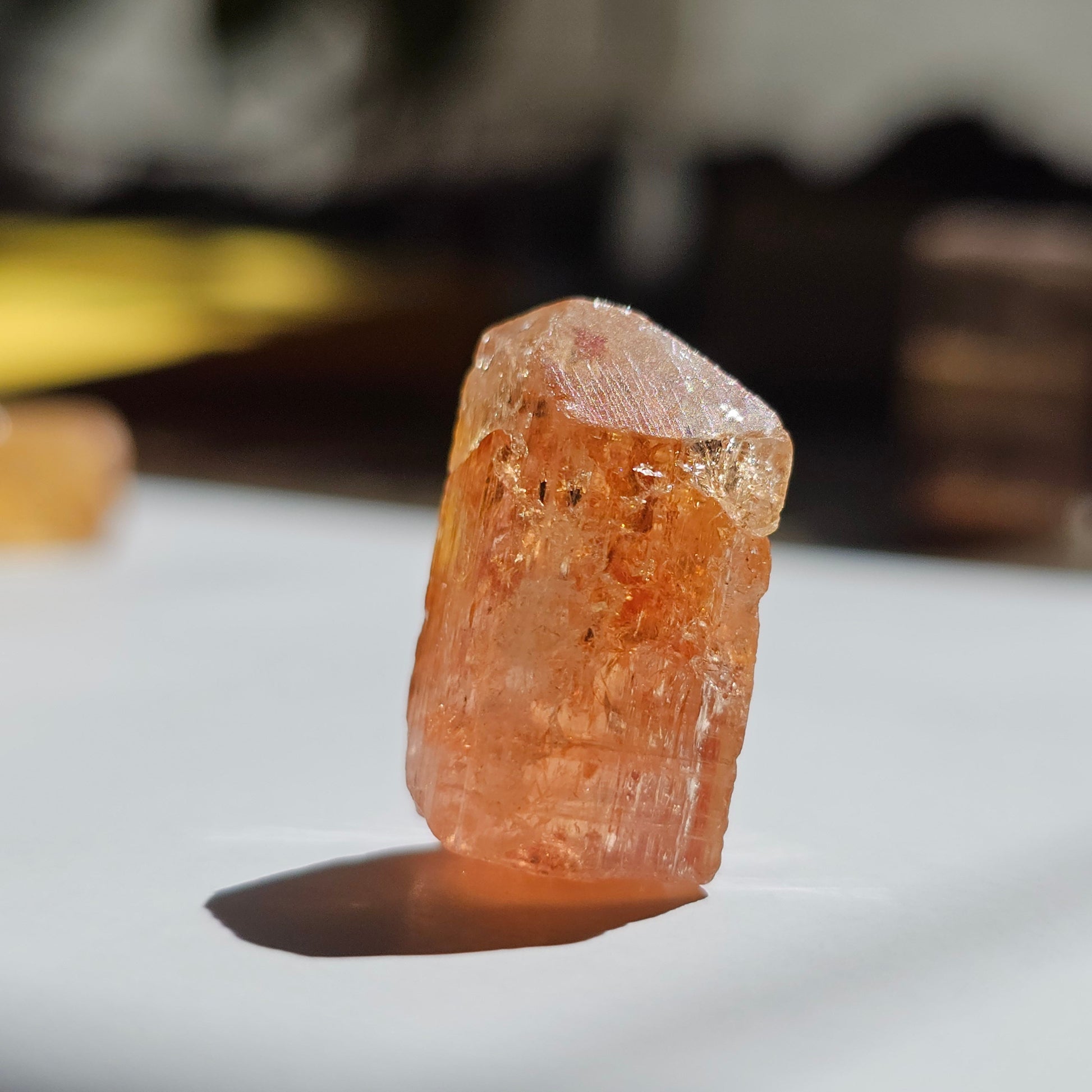 Large Imperial Topaz Gem, Ouro Preto Brazil, 24.4ct, Old Stock