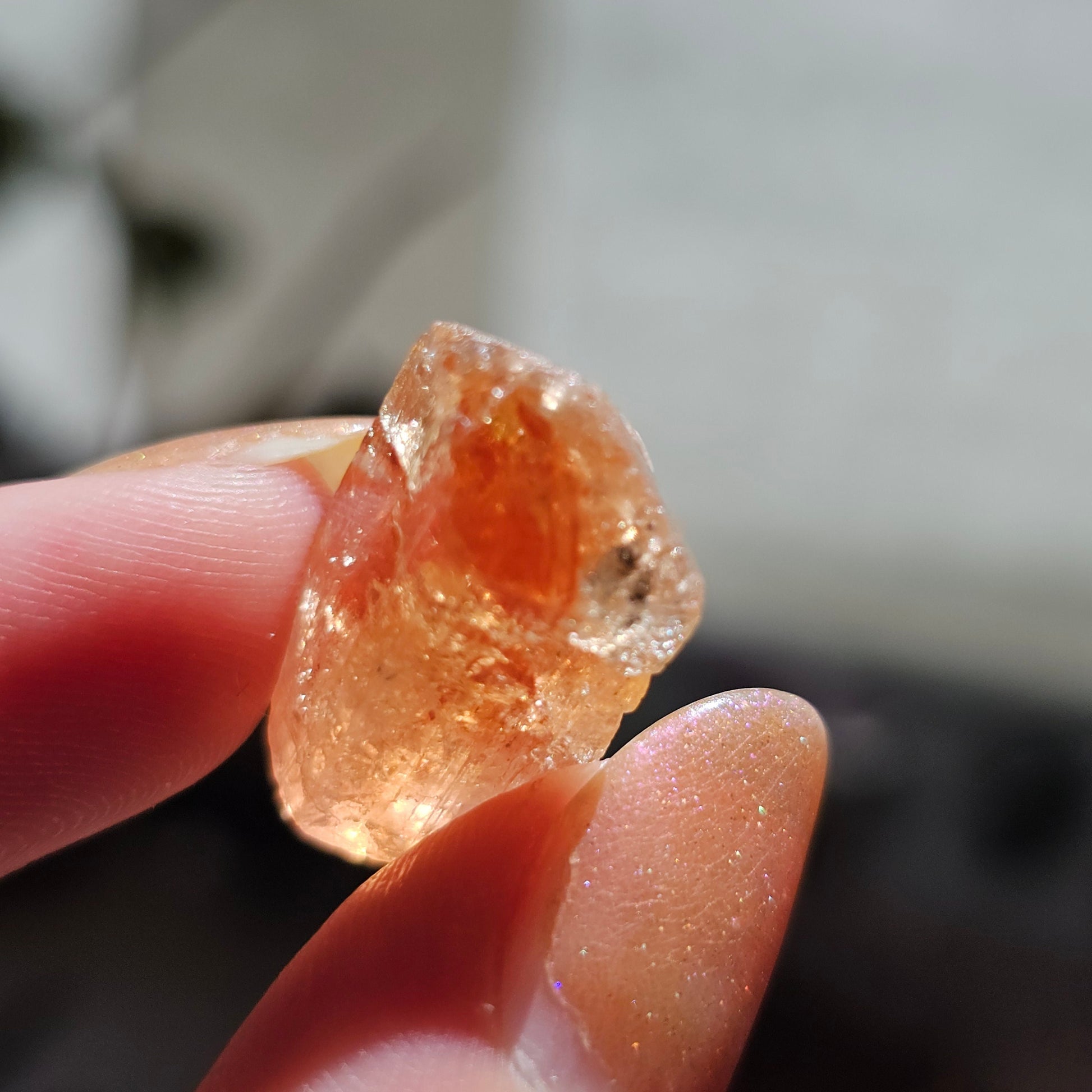 Large Imperial Topaz Gem, Ouro Preto Brazil, 24.4ct, Old Stock