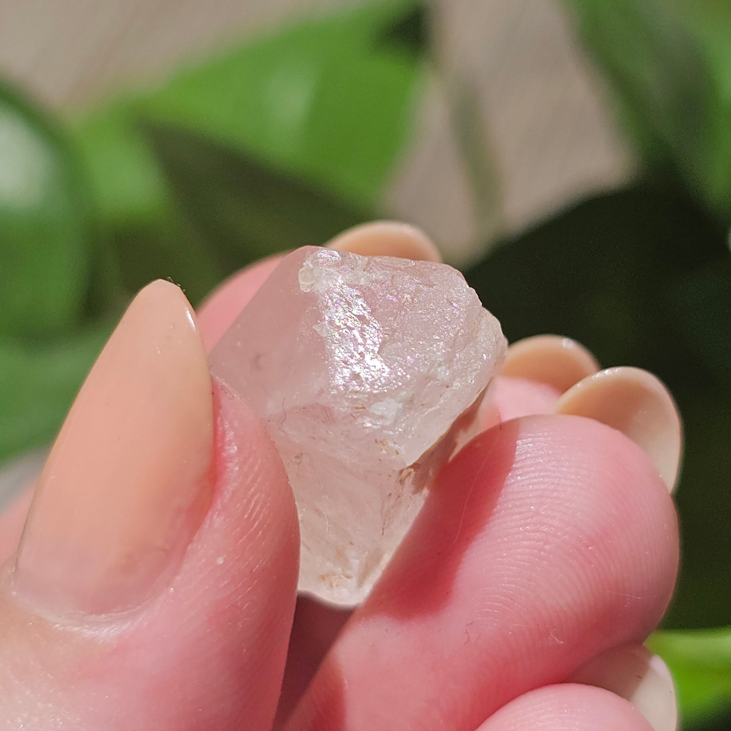 36ct Pink Morganite Crystal, Terminated Pale Pink Beryl, Raw Rare Mineral Specimen, Rough Morganite, Skardu Pakistan, Chunky Pocket Stone
