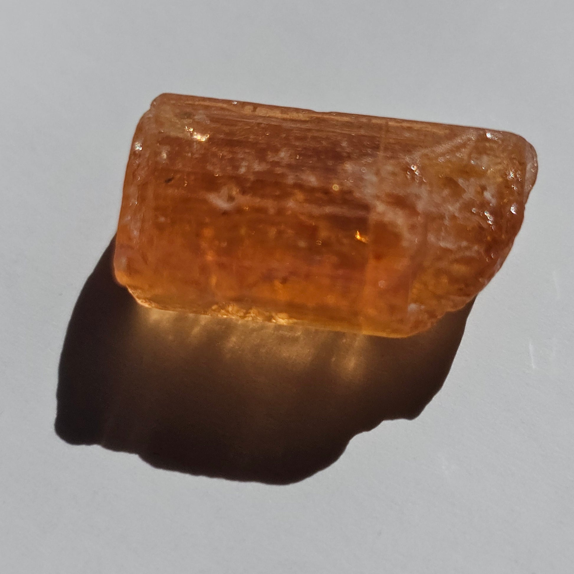 Imperial Topaz, 23ct, Ouro Preto Brazil, Old Stock, Rare Orange, Terminated Crystal, Saturated Color, Good Luster, November Birthstone