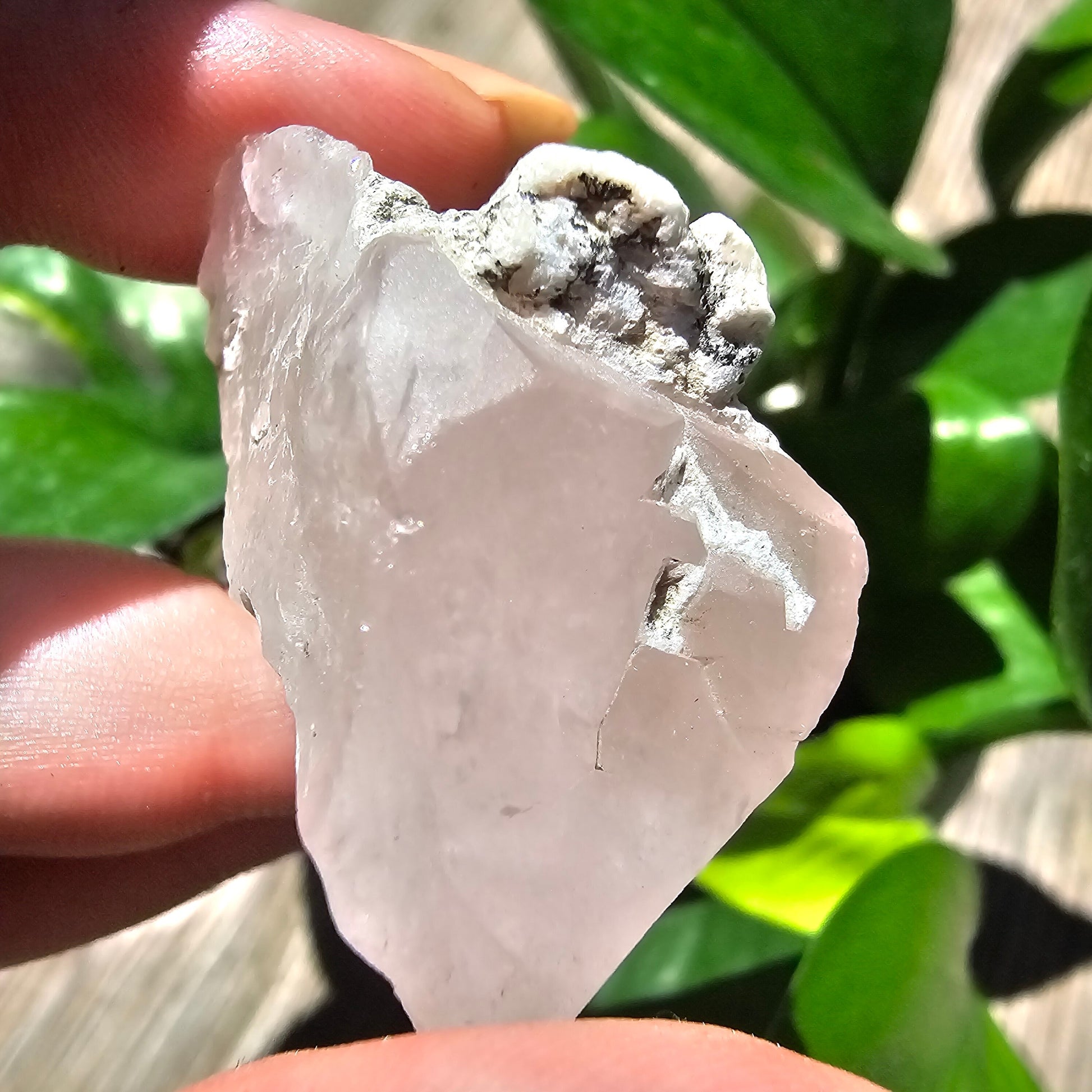 110ct Pink Morganite Crystal, Terminated Pale Pink Beryl, Raw Rare Mineral Specimen, Rough Morganite, Skardu Pakistan, w Quartz Association
