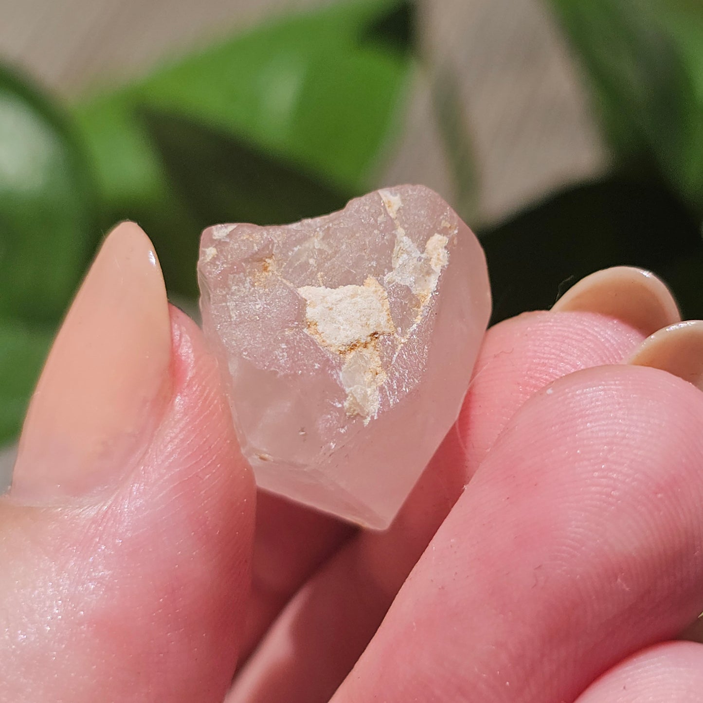 36ct Pink Morganite Crystal, Terminated Pale Pink Beryl, Raw Rare Mineral Specimen, Rough Morganite, Skardu Pakistan, Chunky Pocket Stone