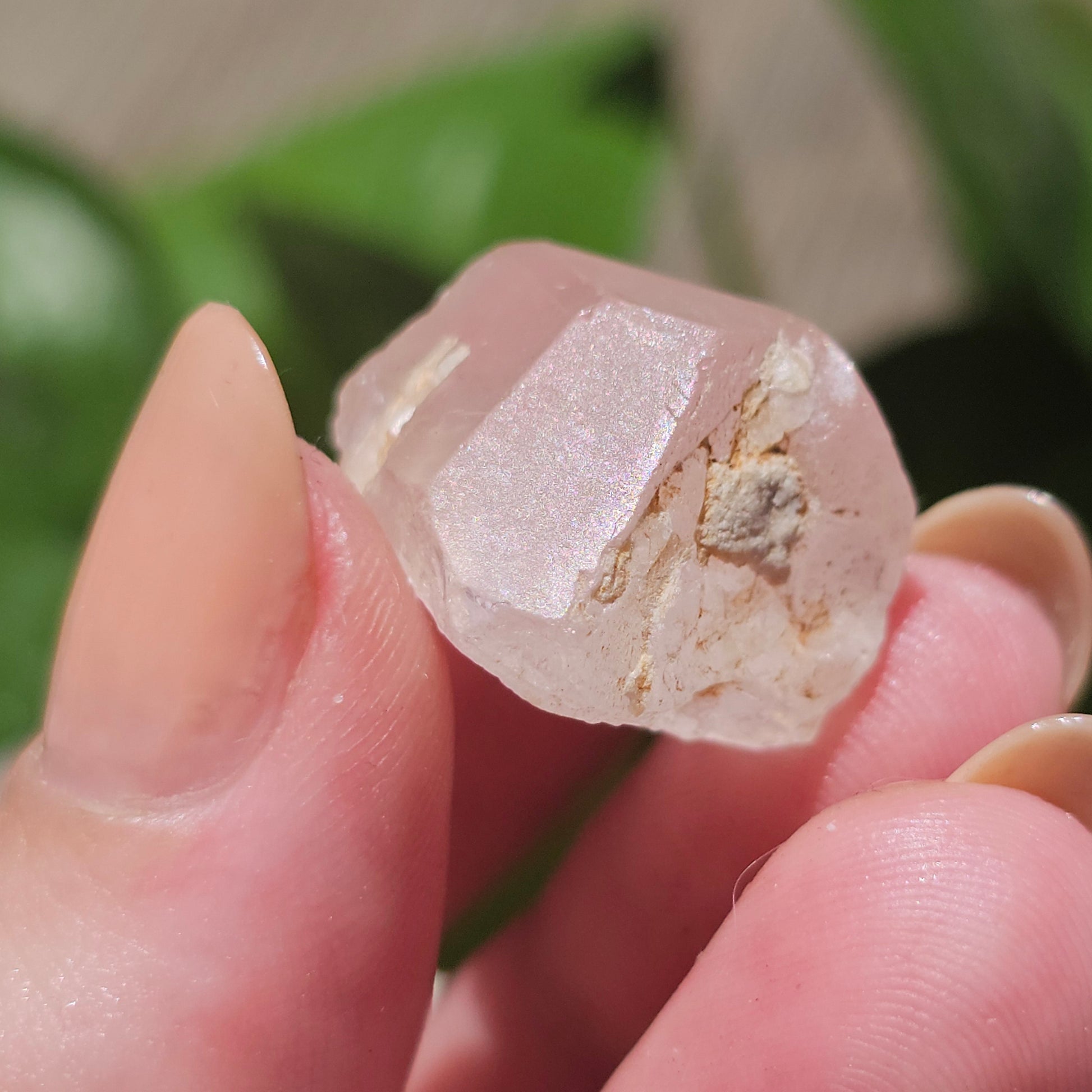 36ct Pink Morganite Crystal, Terminated Pale Pink Beryl, Raw Rare Mineral Specimen, Rough Morganite, Skardu Pakistan, Chunky Pocket Stone