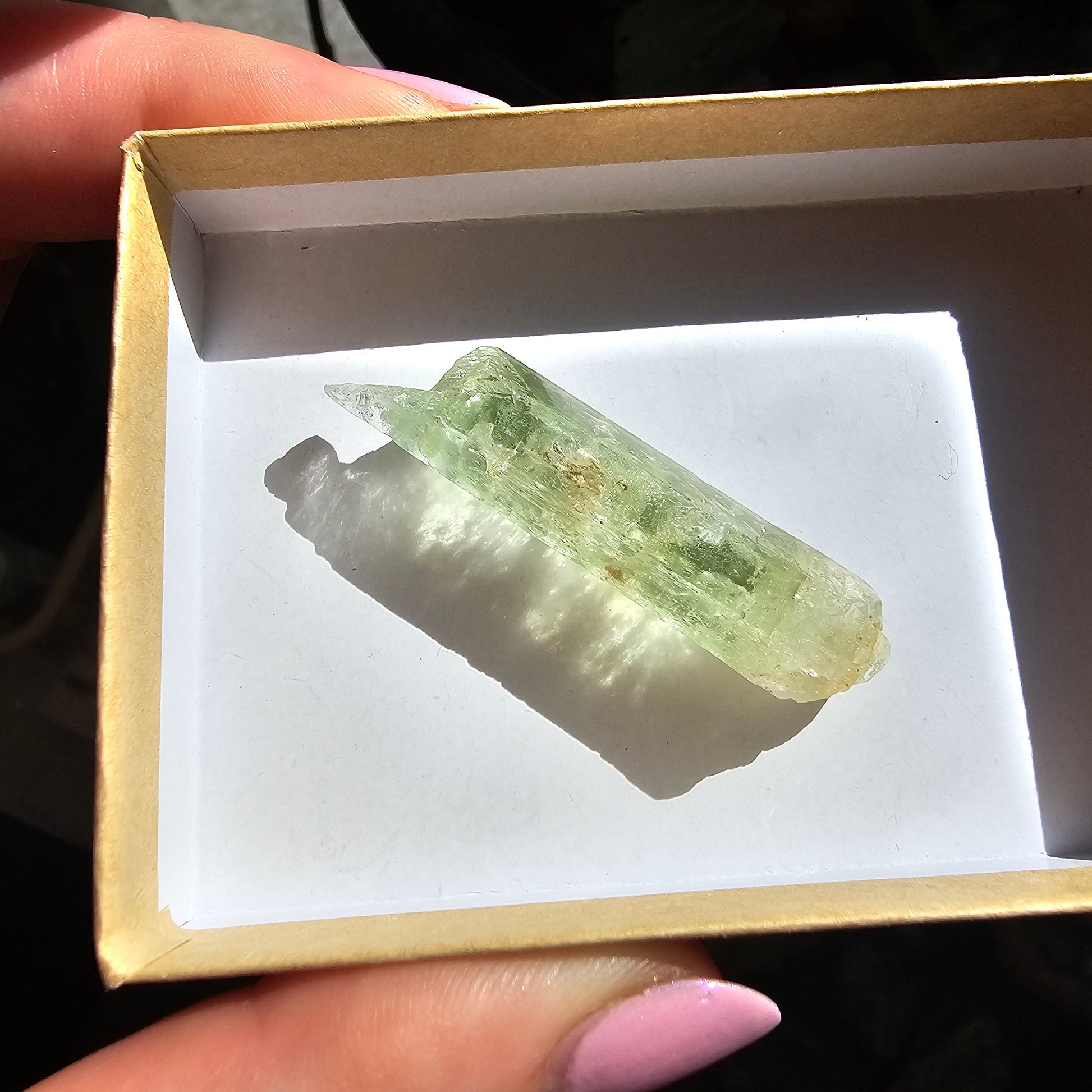 Heliodor Beryl, Etched Rare Raw Crystal Specimen, 8.6g Old Stock Padre Paraiso Material, Collector Mineral Gemstone, Bright Vibrant Stone