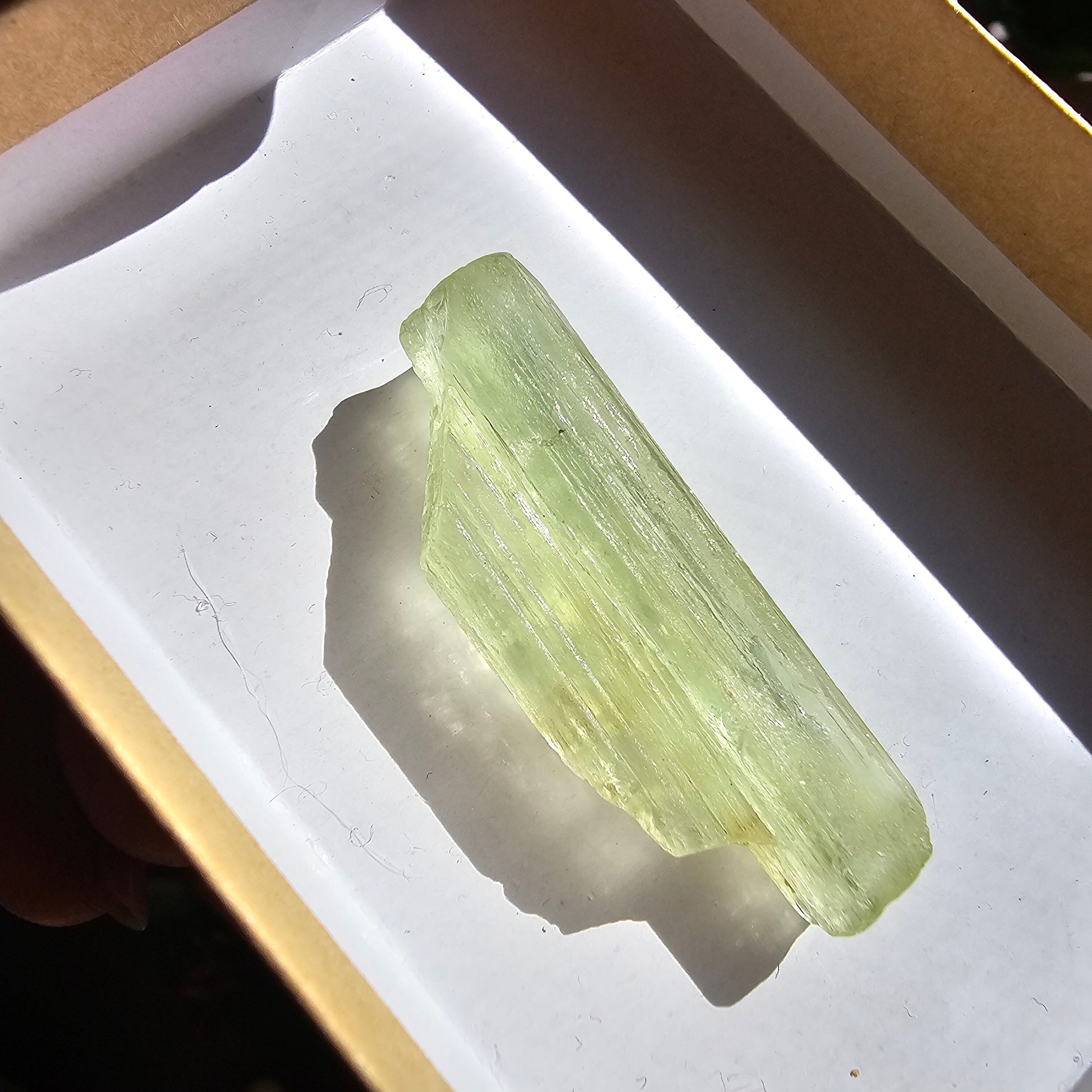 Heliodor Beryl, Tabby Rare Raw Crystal Specimen, 7.9g Old Stock Padre Paraiso Material