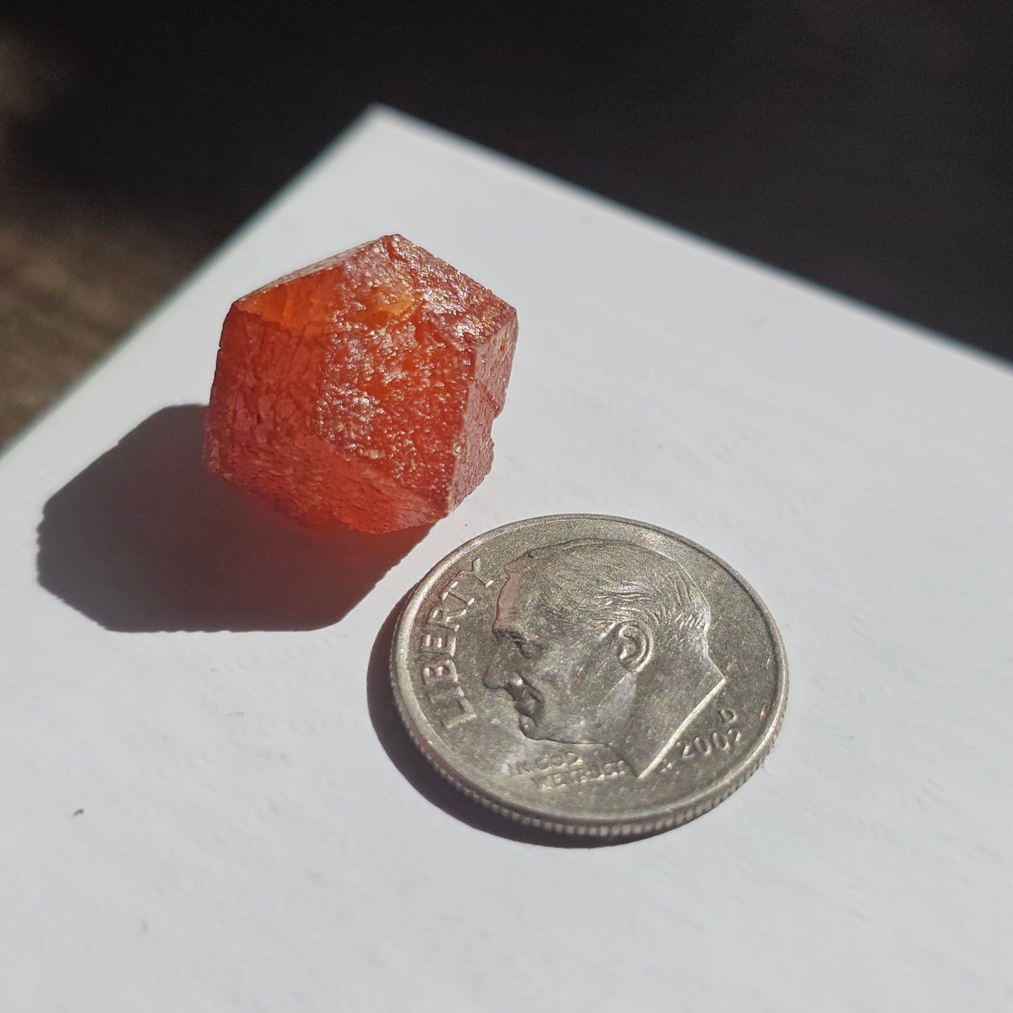 RARE Orange Garnet, 25ct Floater, Old Stock from Nigeria, Well Formed, Snakeskin Pattern, Rich Deep Color, Collector Spessartine, Gem Grade