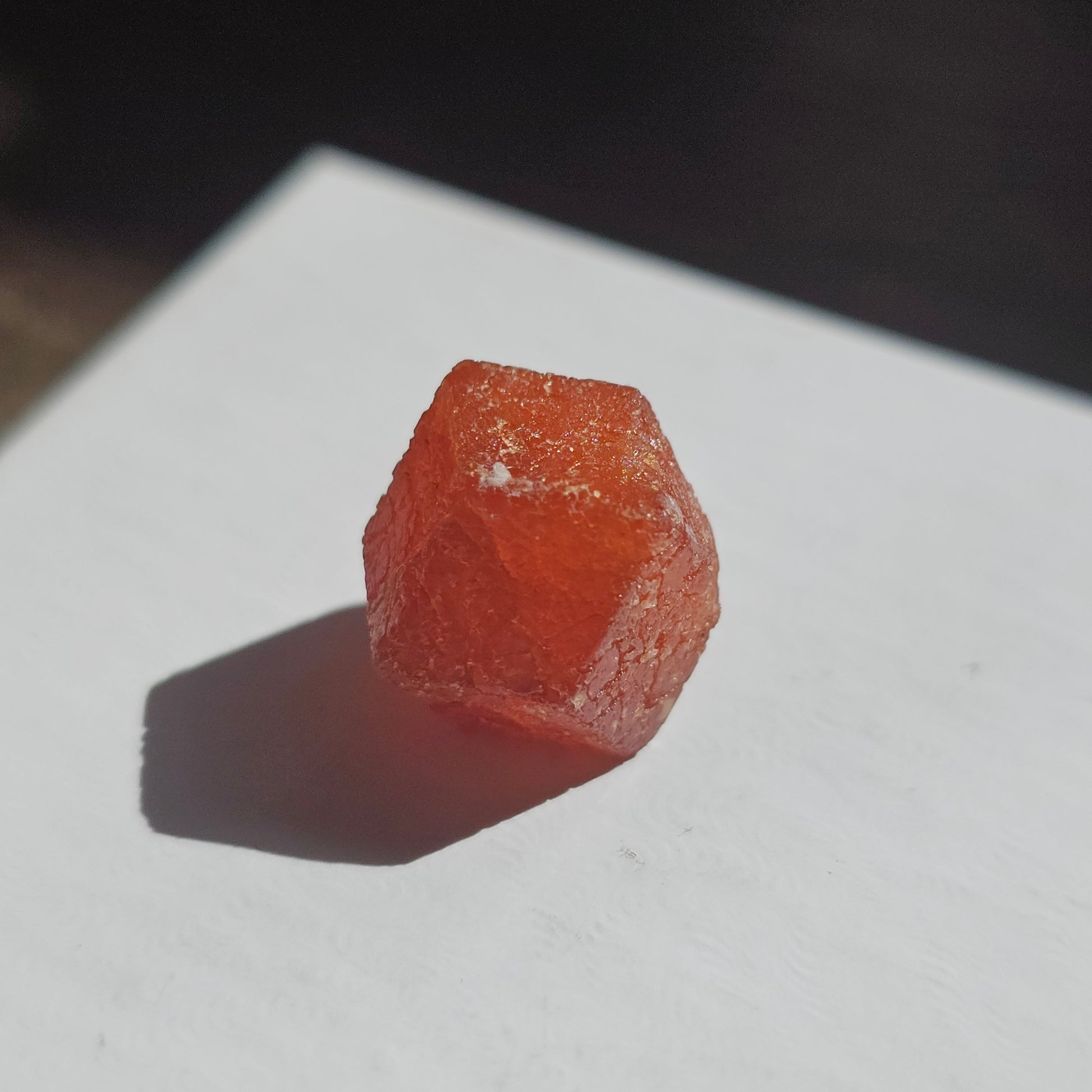 RARE Orange Garnet, 25ct Floater, Old Stock from Nigeria, Well Formed, Snakeskin Pattern, Rich Deep Color, Collector Spessartine, Gem Grade