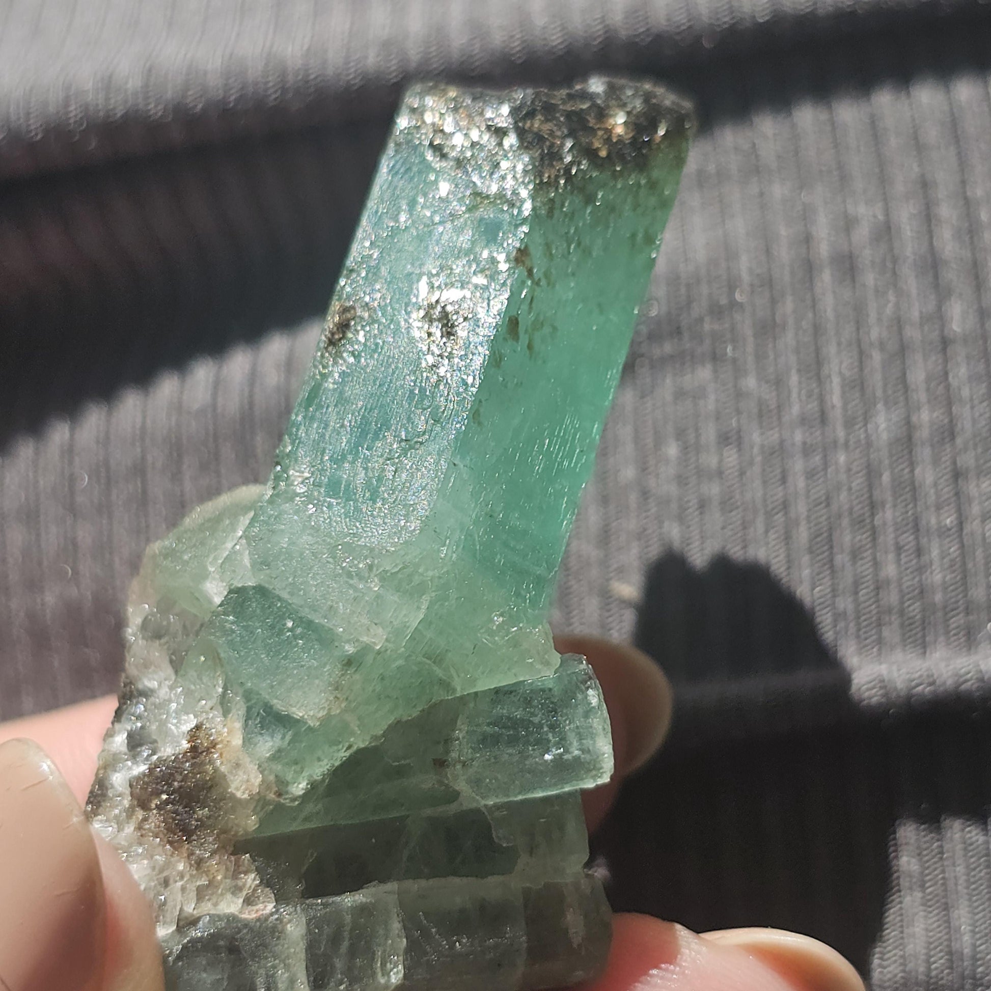 Large Raw Emerald Crystal w Biotite, Over 125cts!