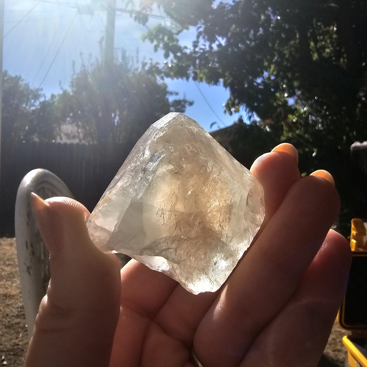 Topaz Crystal, Raw Stunning Bicolor Gem, New Find, Champagne and Faint Blue, High Luster, 143g Big Self Standing, Collector Mineral Specimen