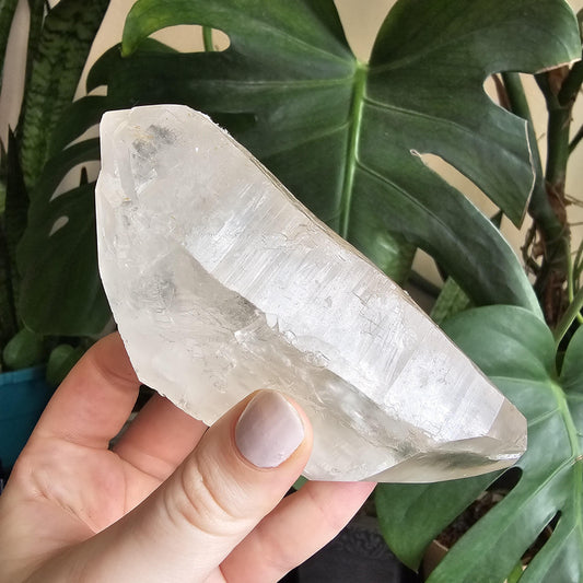 XL Lemurian Quartz, Large Double Terminated, Clear Quartz, Rare Centerpiece, Home Decor Crystal, Natural Lemurian, Large 13cm Crystal