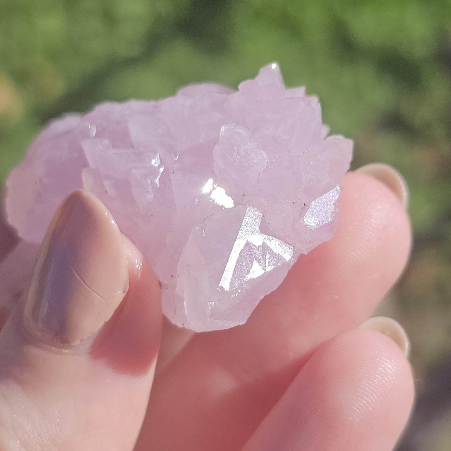 Crystallized Rose Quartz Specimen, Rare Terminated Raw Pink Crystal, Elestial Quartz from Piaui Brazil, 5 x 3 x 2 cm, Collector Stone