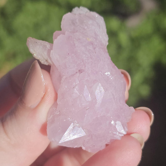 Crystallized Rose Quartz Specimen, Rare Terminated Raw Pink Crystal, Elestial Quartz from Piaui Brazil, 5 x 3 x 2 cm, Collector Stone