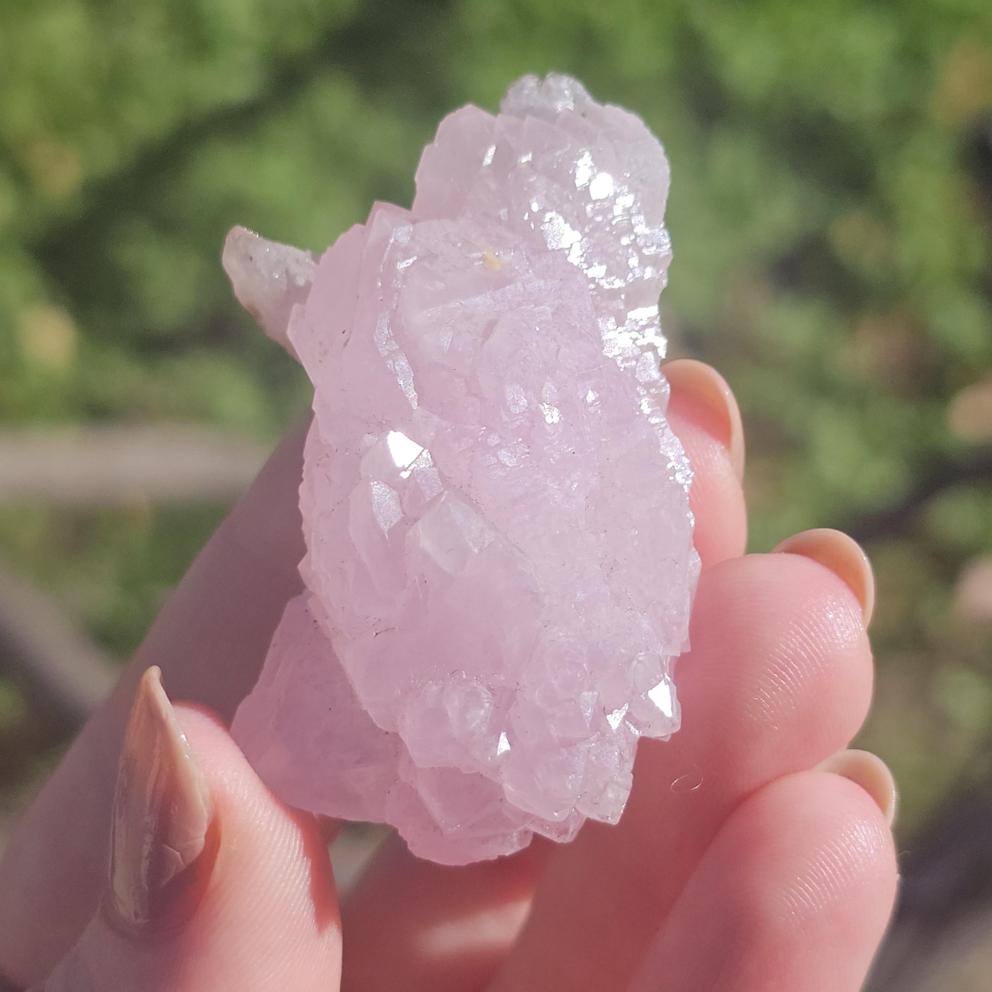 Crystallized Rose Quartz Specimen, Rare Terminated Raw Pink Crystal, Elestial Quartz from Piaui Brazil, 5 x 3 x 2 cm, Collector Stone