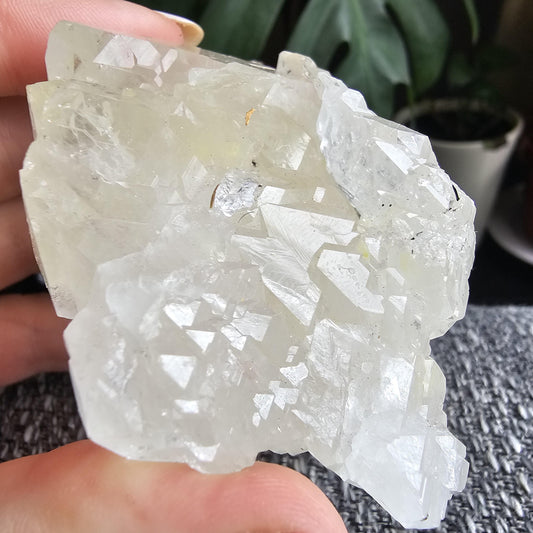 Elestial Quartz w Bright Yellow Hematite or Rutile Inclusions