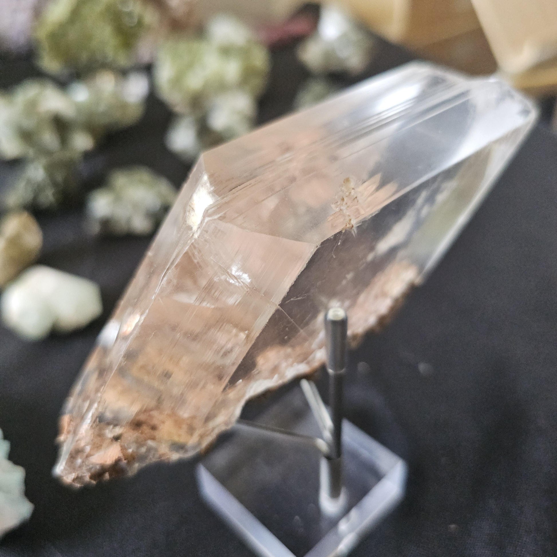 Very Rare Selenite Crystal with Garden-like Inclusions from the Defunct Naica Mine in Mexico