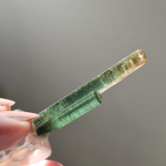 New Find Tourmaline var. Elbaite Twin Pencil Crystal, Taquaral Brazil 2022