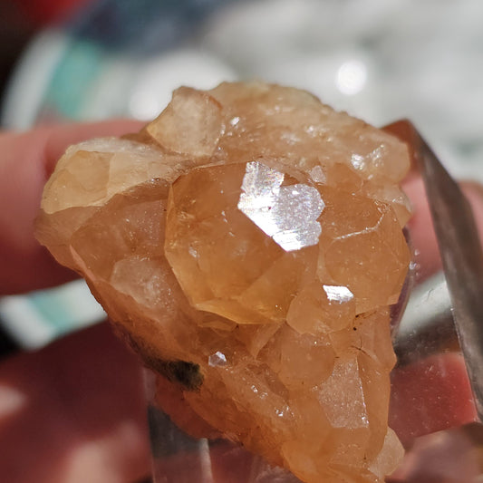 Peach Garnet Crystal Cluster, Hessonite Orange High Grade Collector Specimen