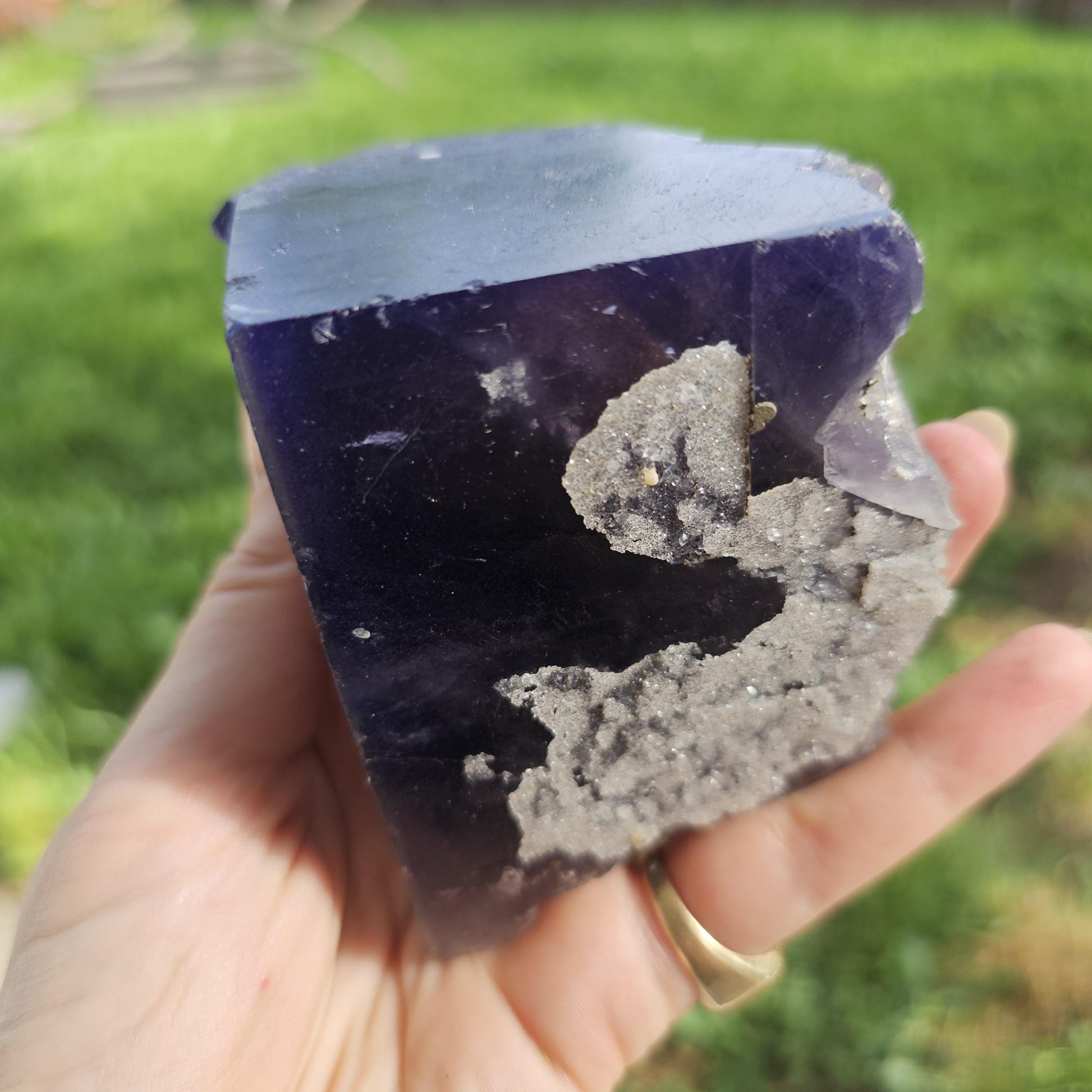 Unique Flourite Crystal w Quartz Druzy, New Find from Akwana Deposit, Nigeria