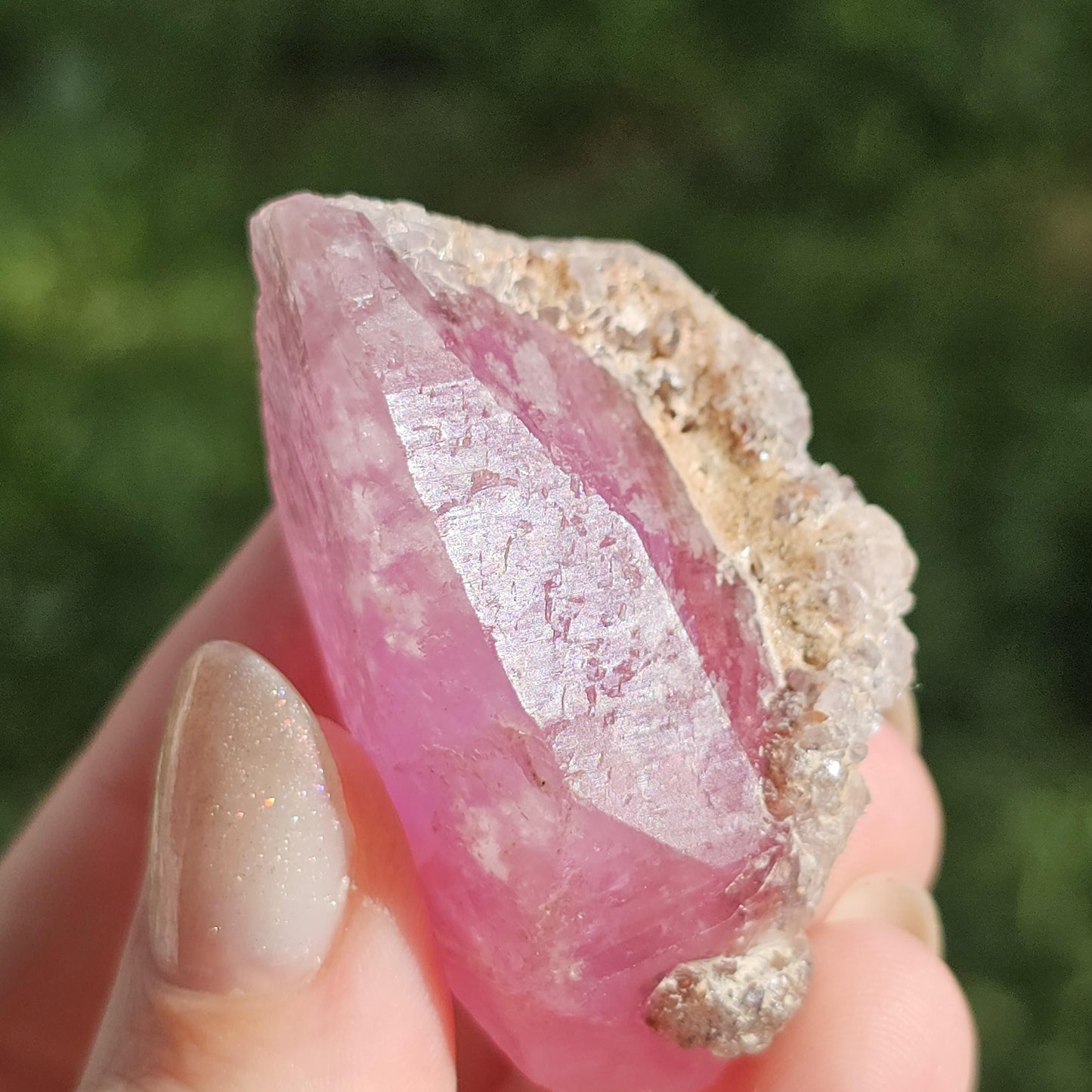 Cobaltoan Calcite Crystal Specimen, Double Terminated Hot Pink Rough Collector Specimen, Museum Grade