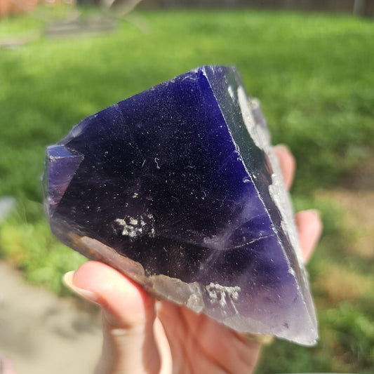 Unique Flourite Crystal w Quartz Druzy, New Find from Akwana Deposit, Nigeria