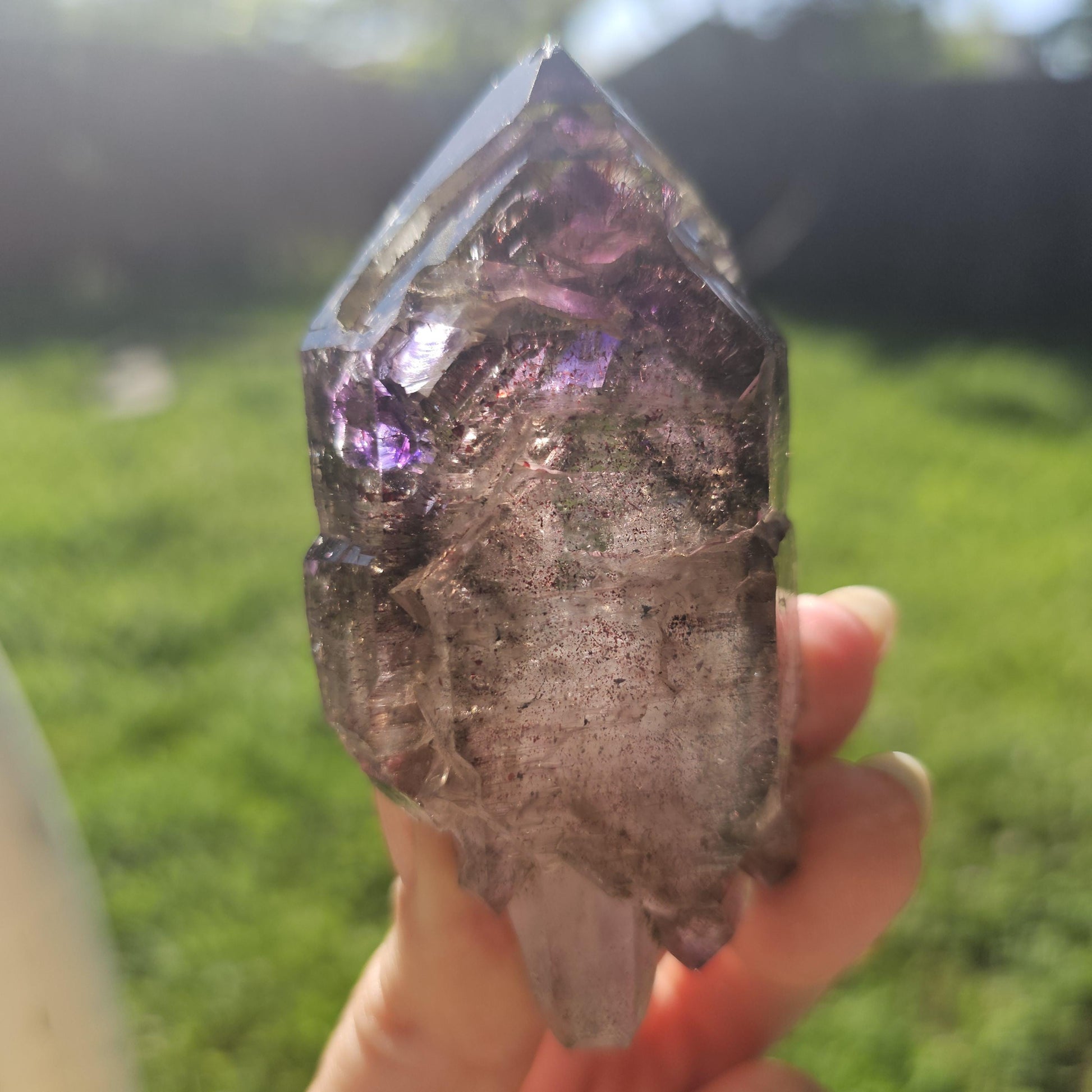 Large Tabby Shangaan Smoky Amethyst Sceptre from Zimbabwe
