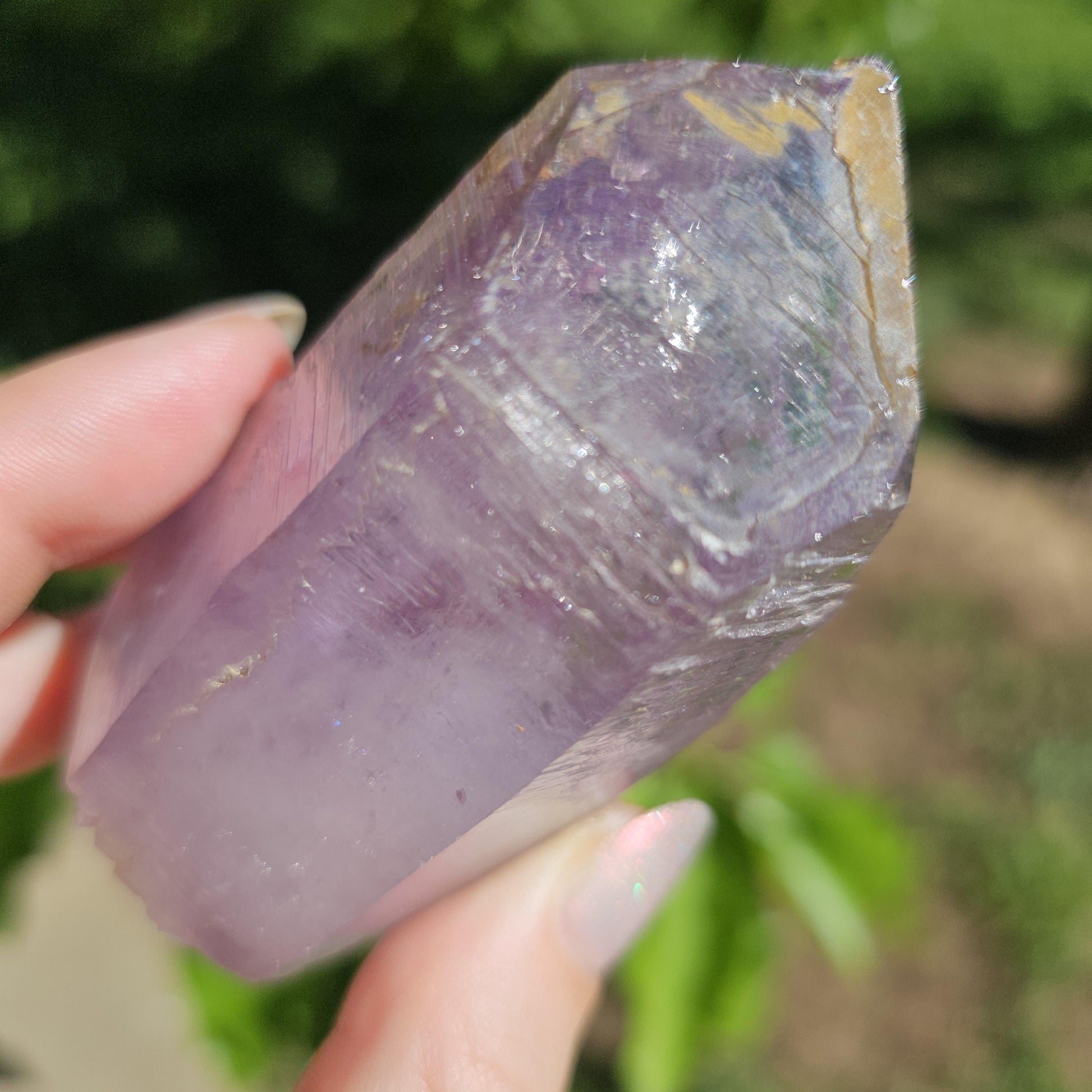 XL Vera Cruz Amethyst, Chunky Raw Point with Hematite