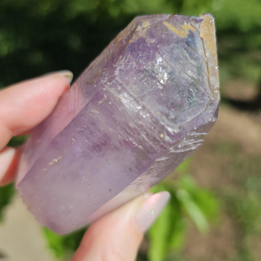 XL Vera Cruz Amethyst, Chunky Raw Point with Hematite